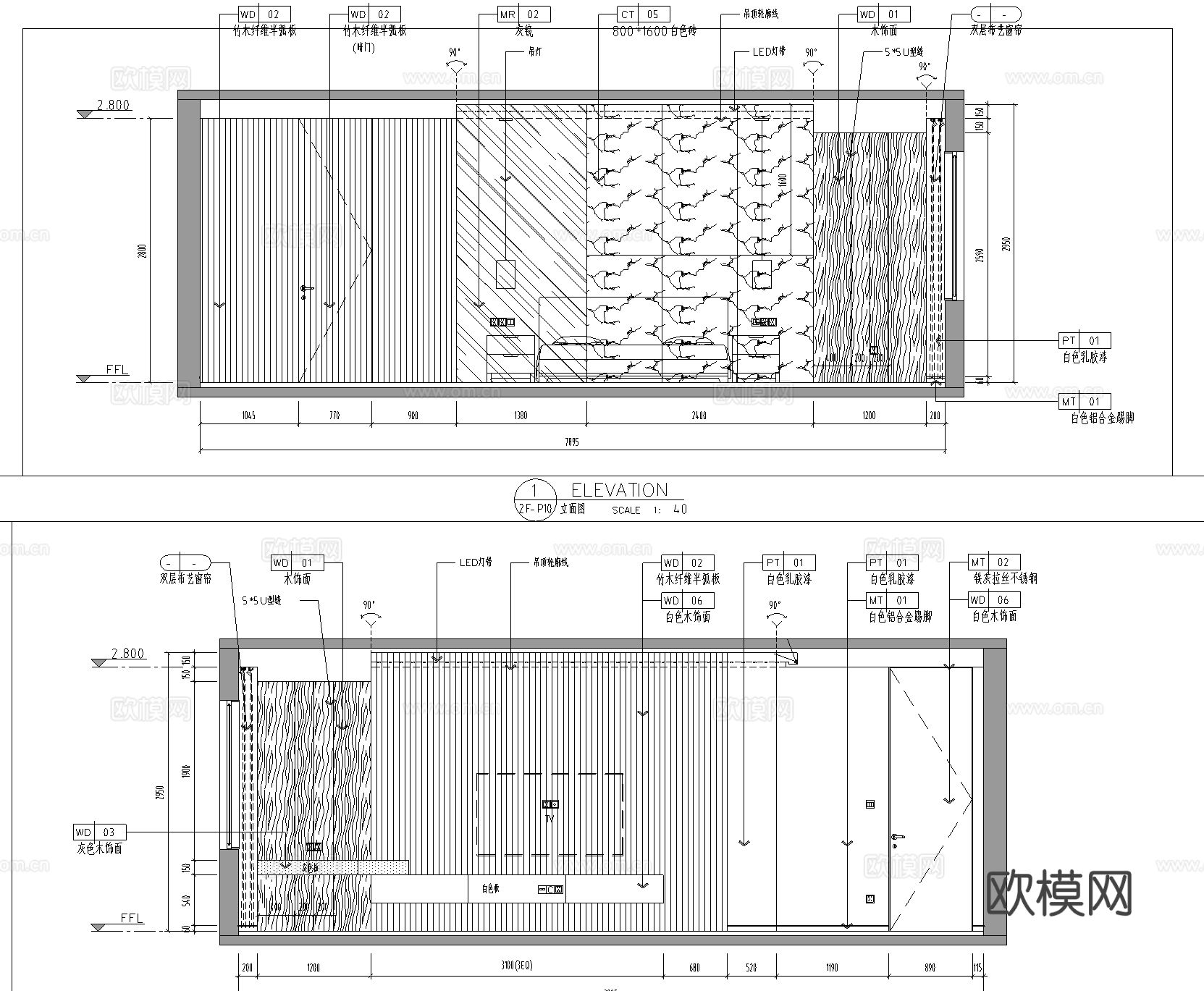 500m²两层别墅住宅CAD施工图