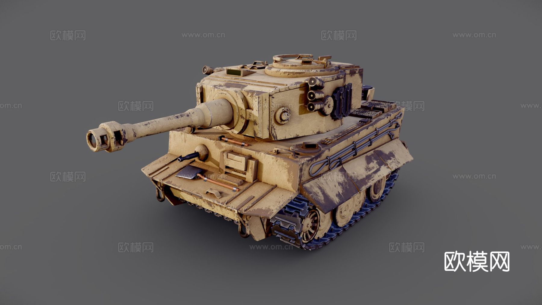 德国坦克su模型下载（渲染图3）