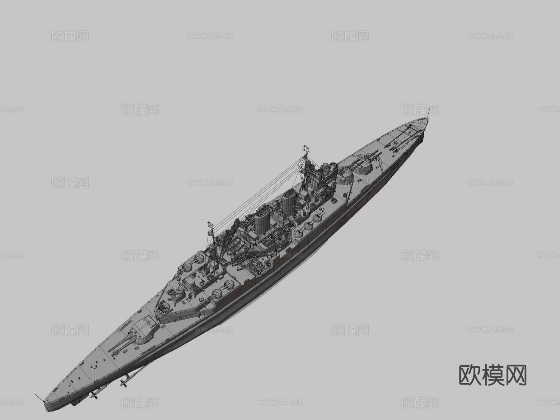 声望船su模型下载（渲染图4）