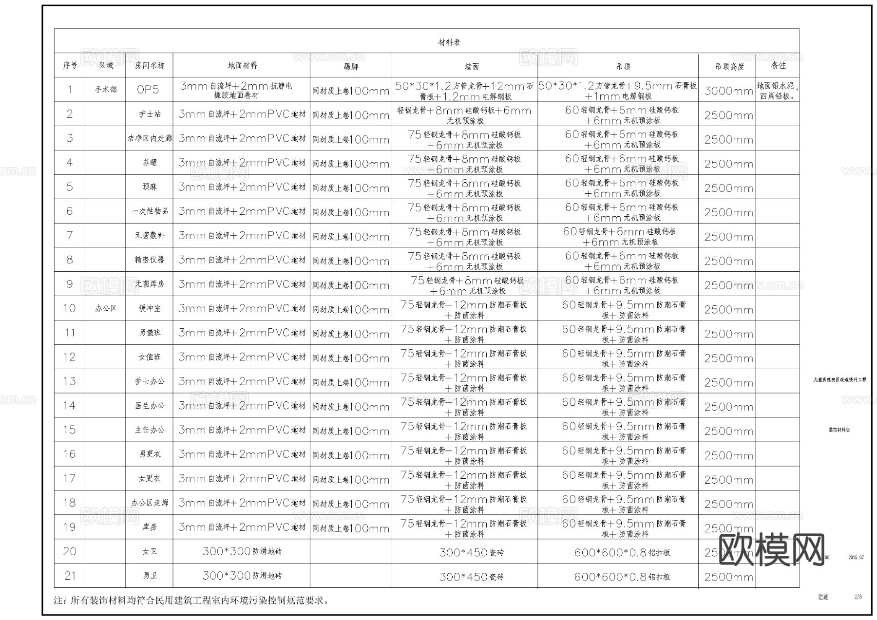 某医院手术区CAD平面图