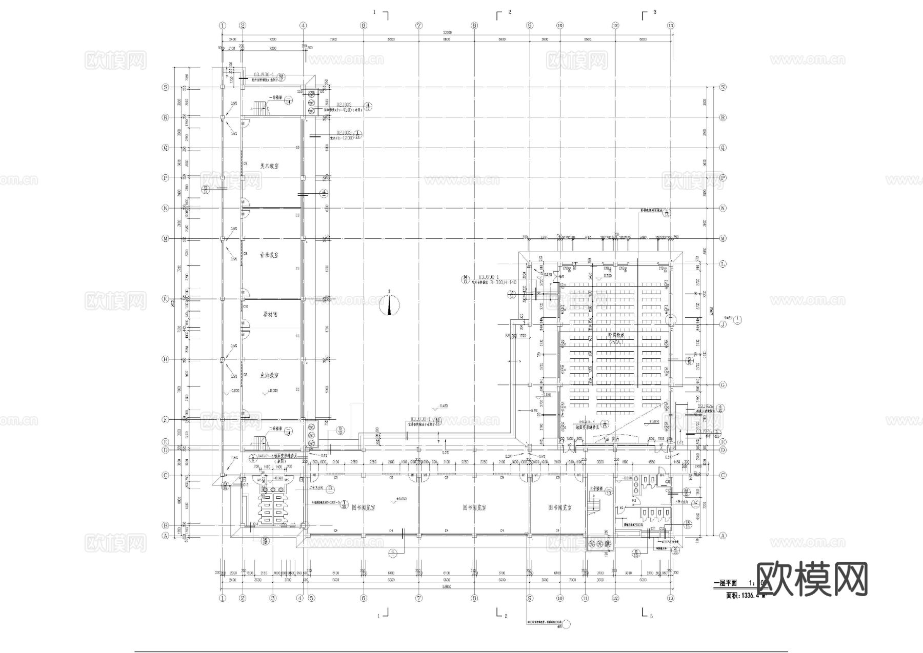 学校教学楼CAD平面图