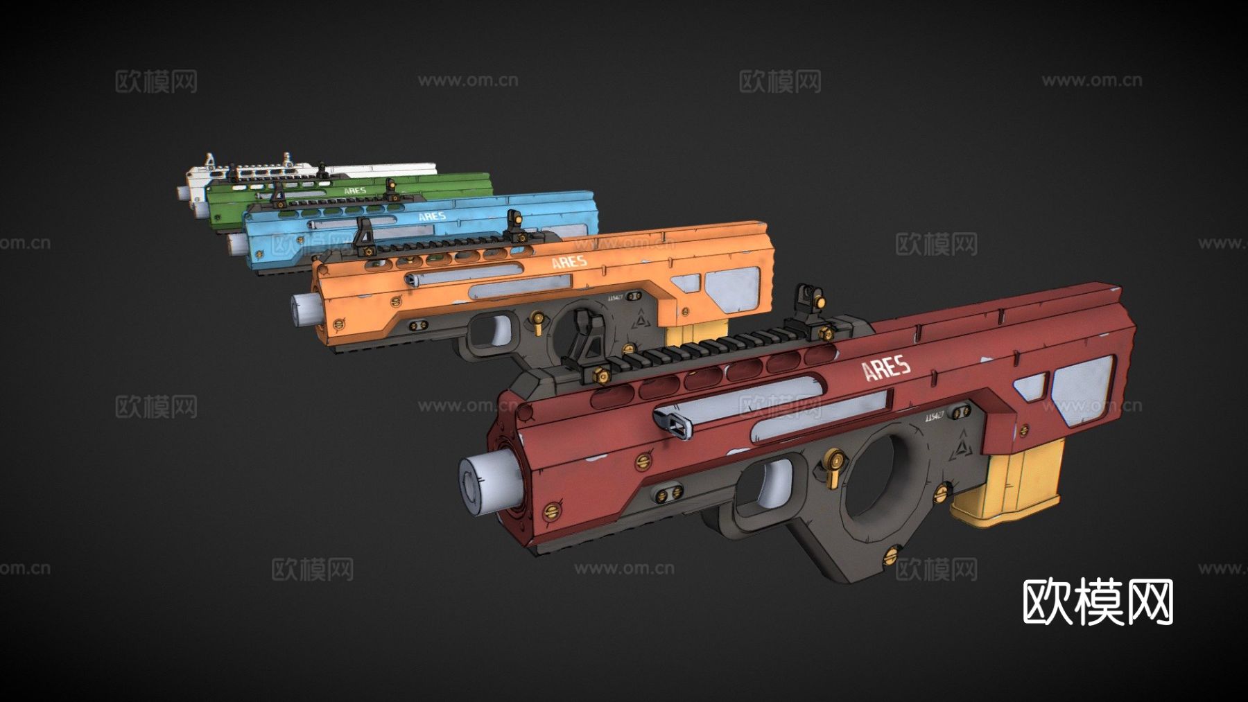 步枪包su模型下载（渲染图4）