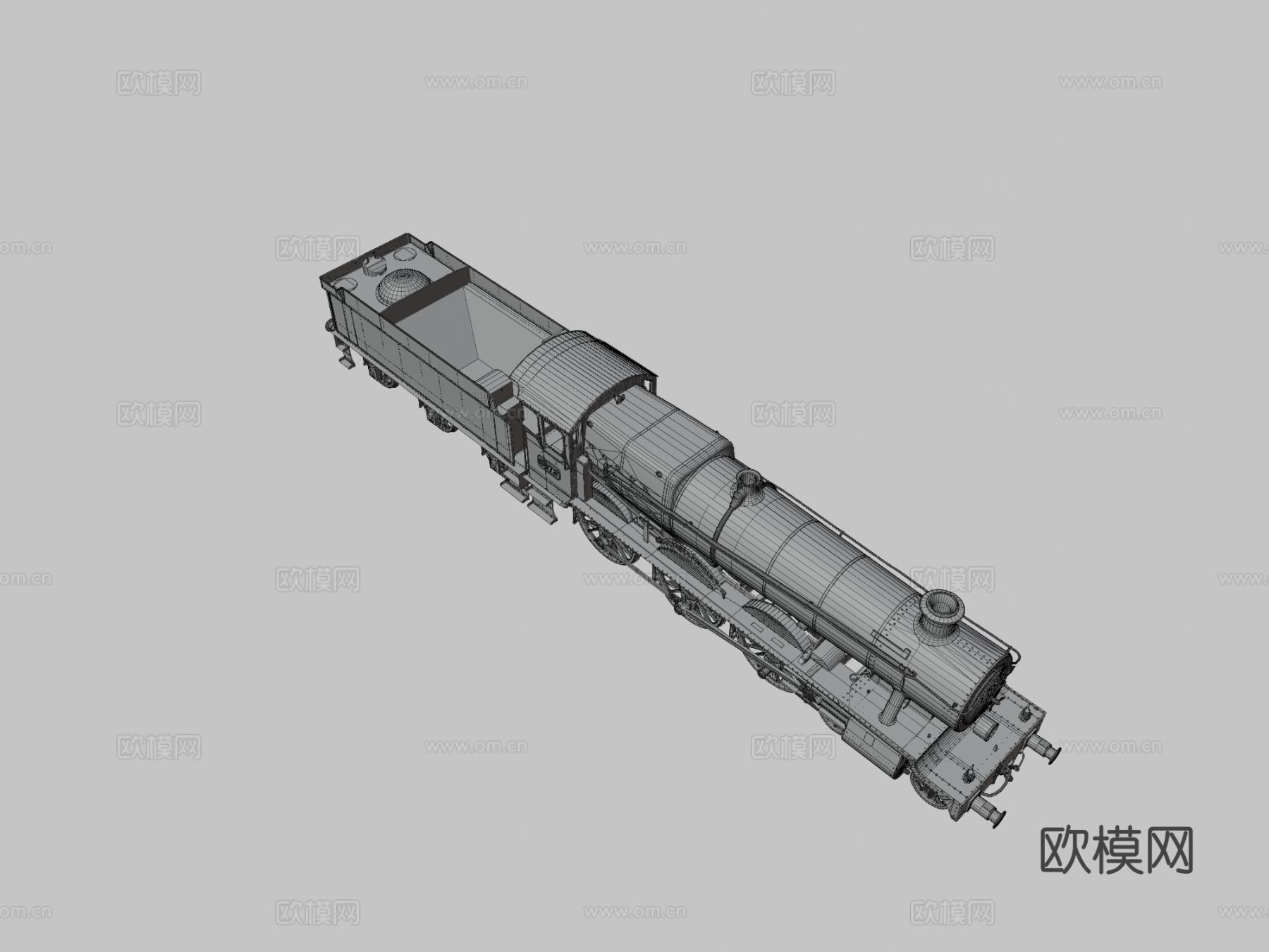 霍尔级快车 火车3d模型