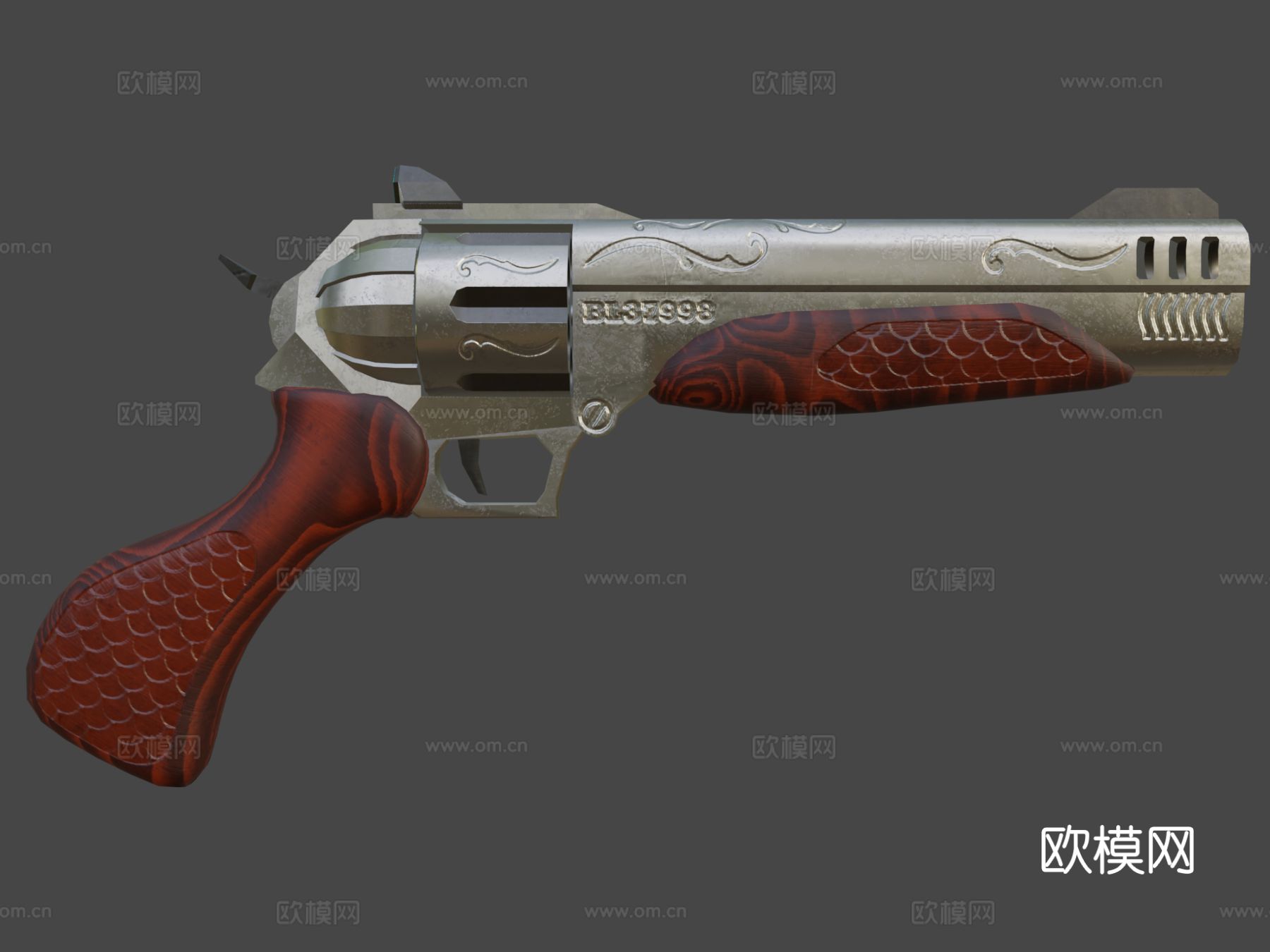 手枪su模型下载（渲染图5）