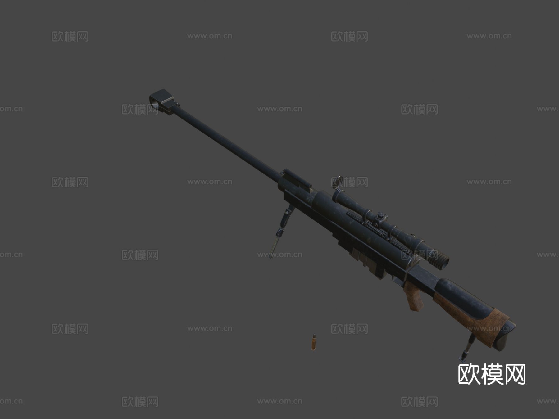 狙击枪su模型下载（渲染图8）