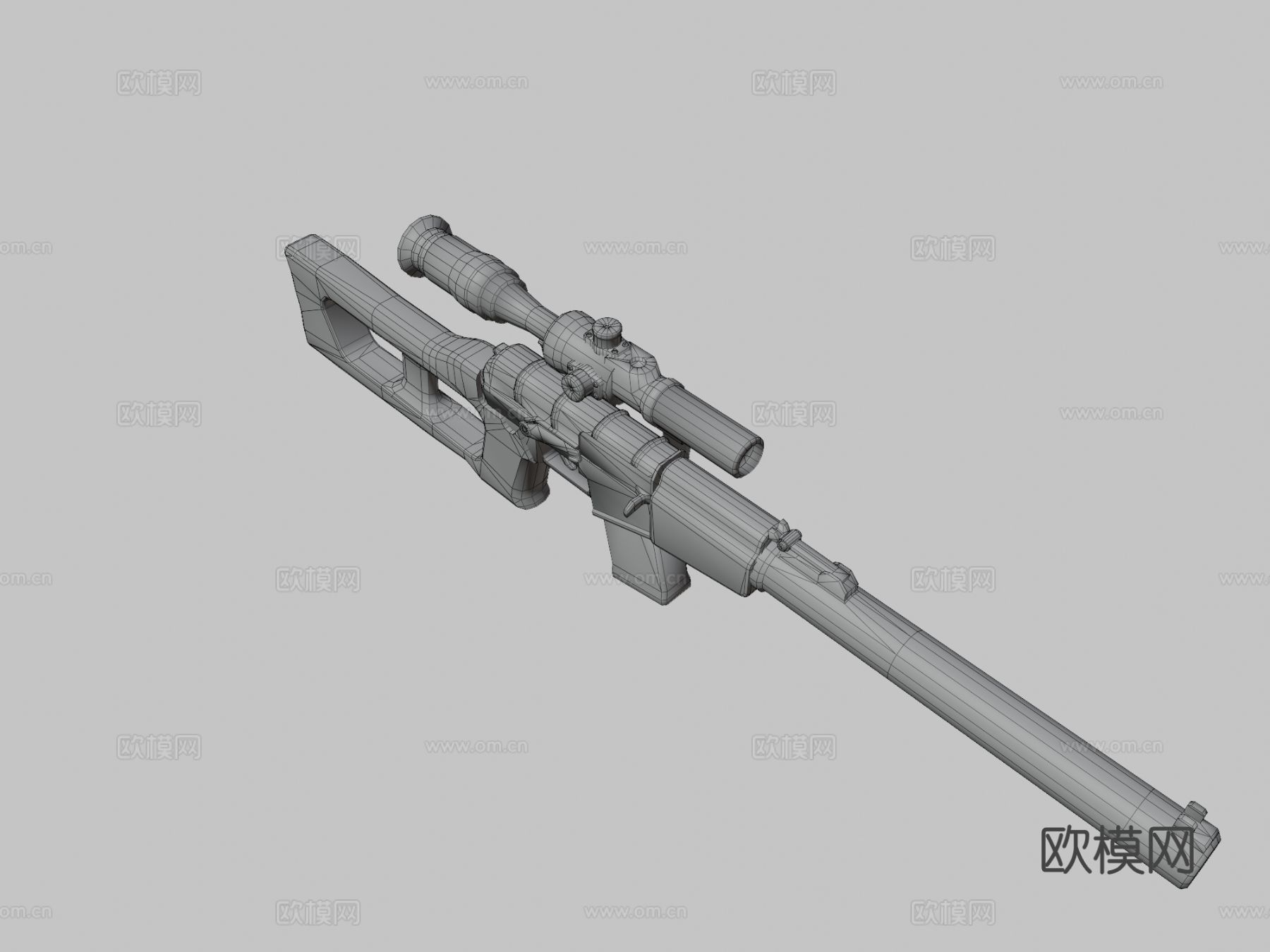 狙击枪su模型下载（渲染图6）