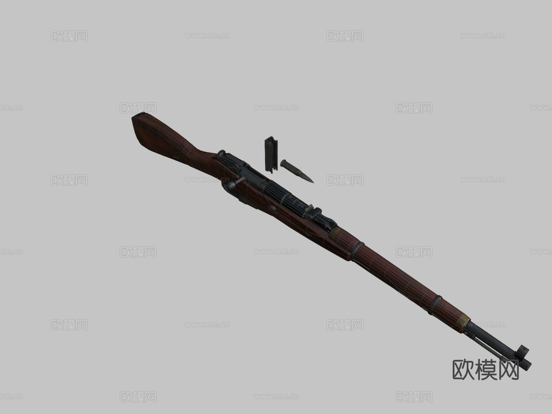 毛瑟枪su模型下载（渲染图1）