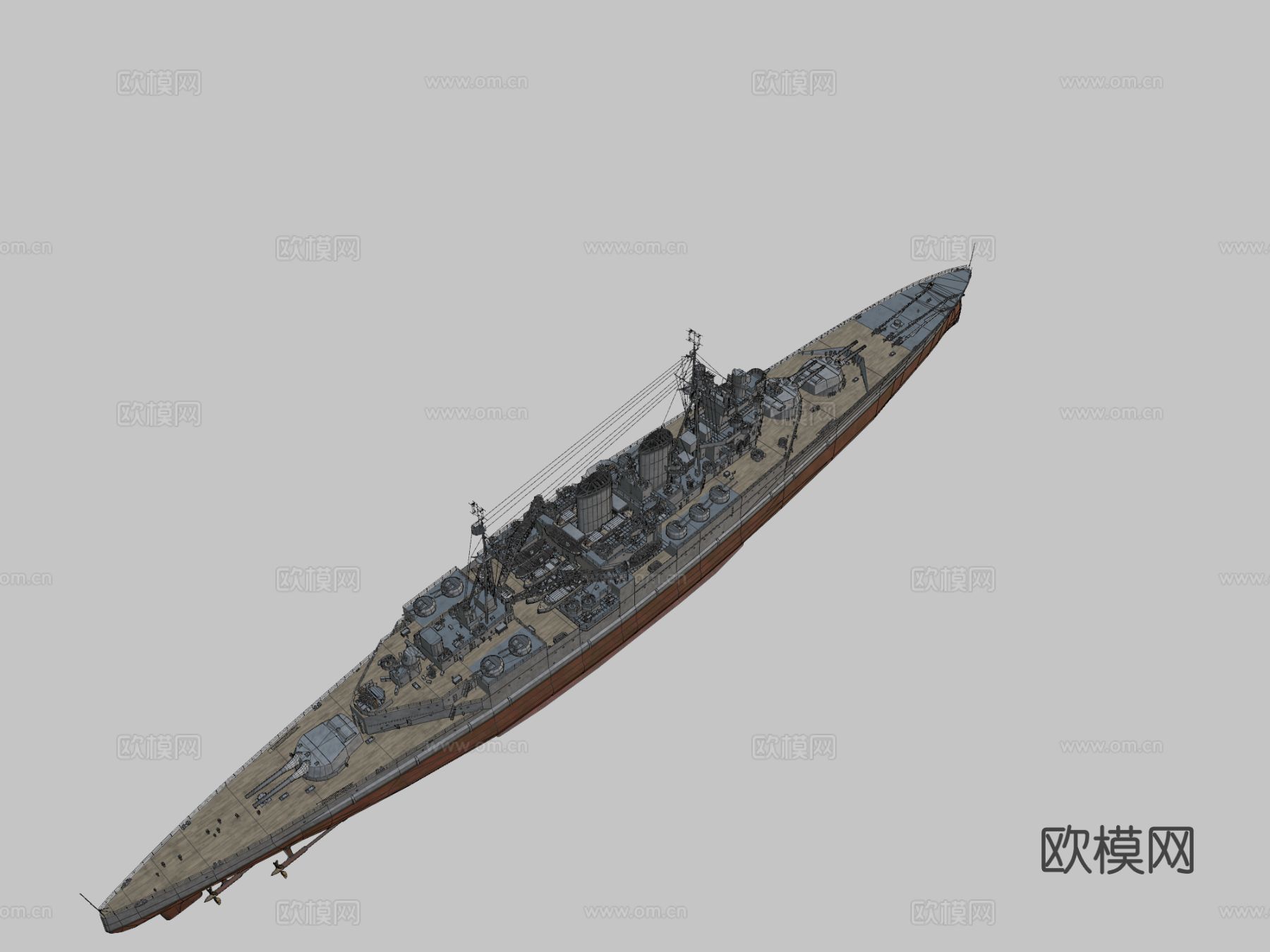 声望船su模型下载（渲染图1）