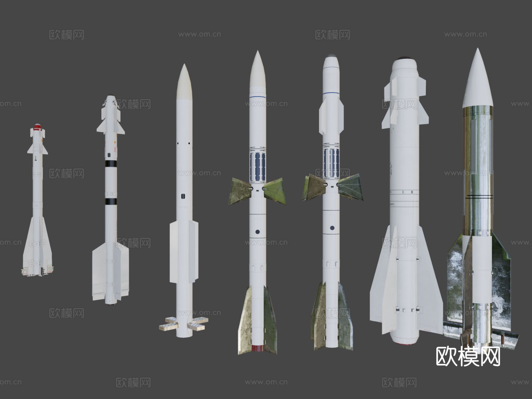 俄罗斯飞机武器导弹包su模型下载（渲染图8）