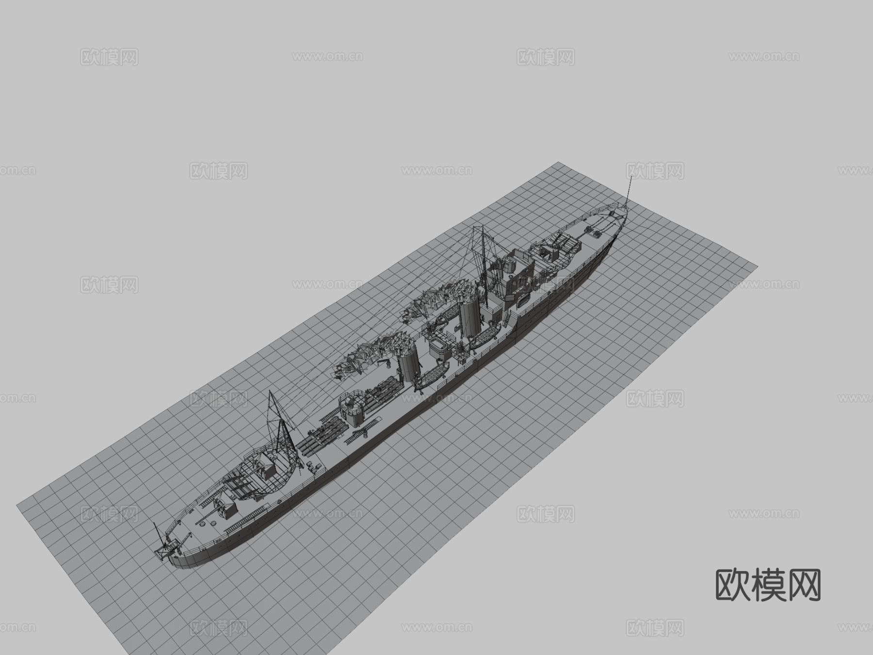 军舰 巡洋舰su模型