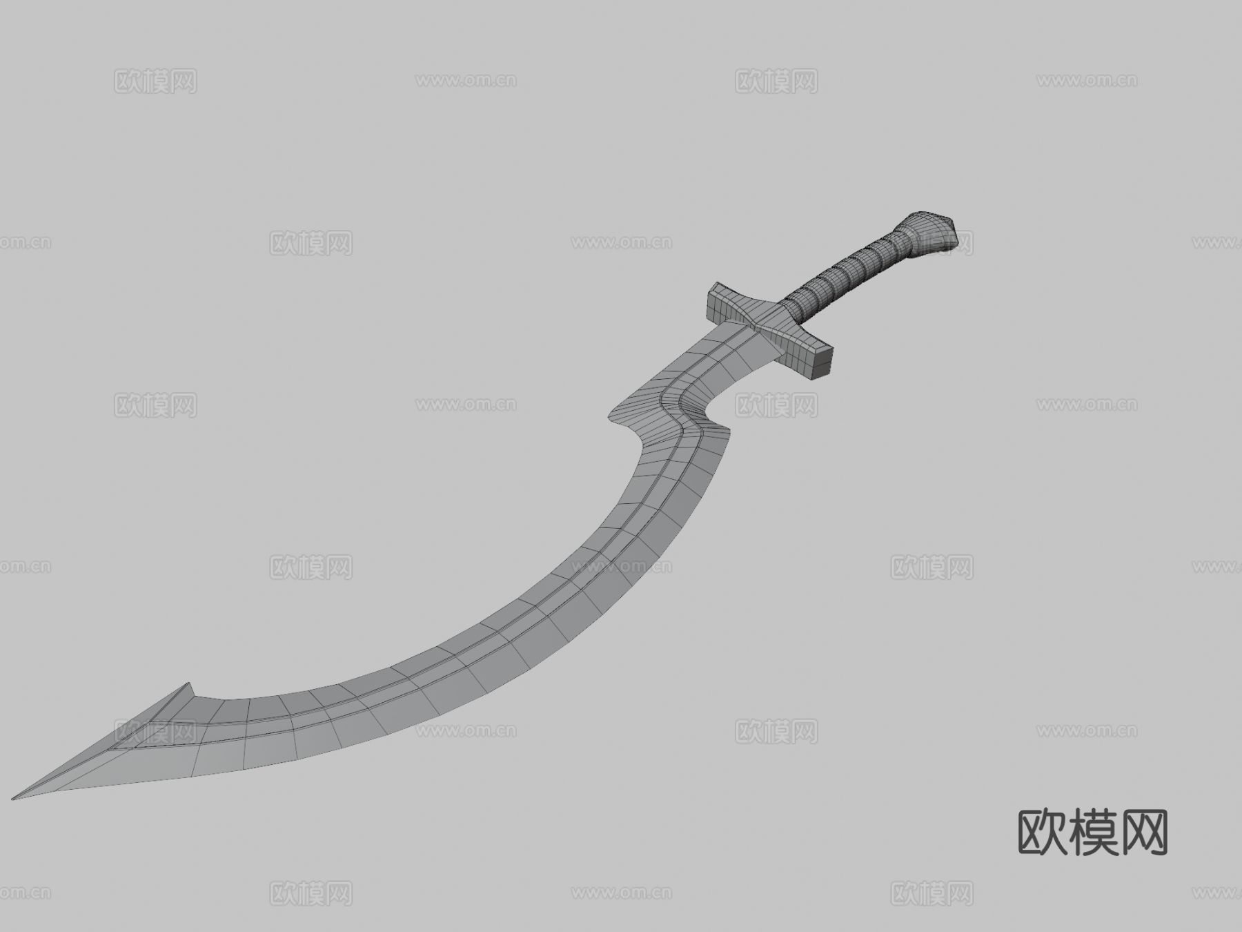 蛇形弯刀su模型下载（渲染图2）