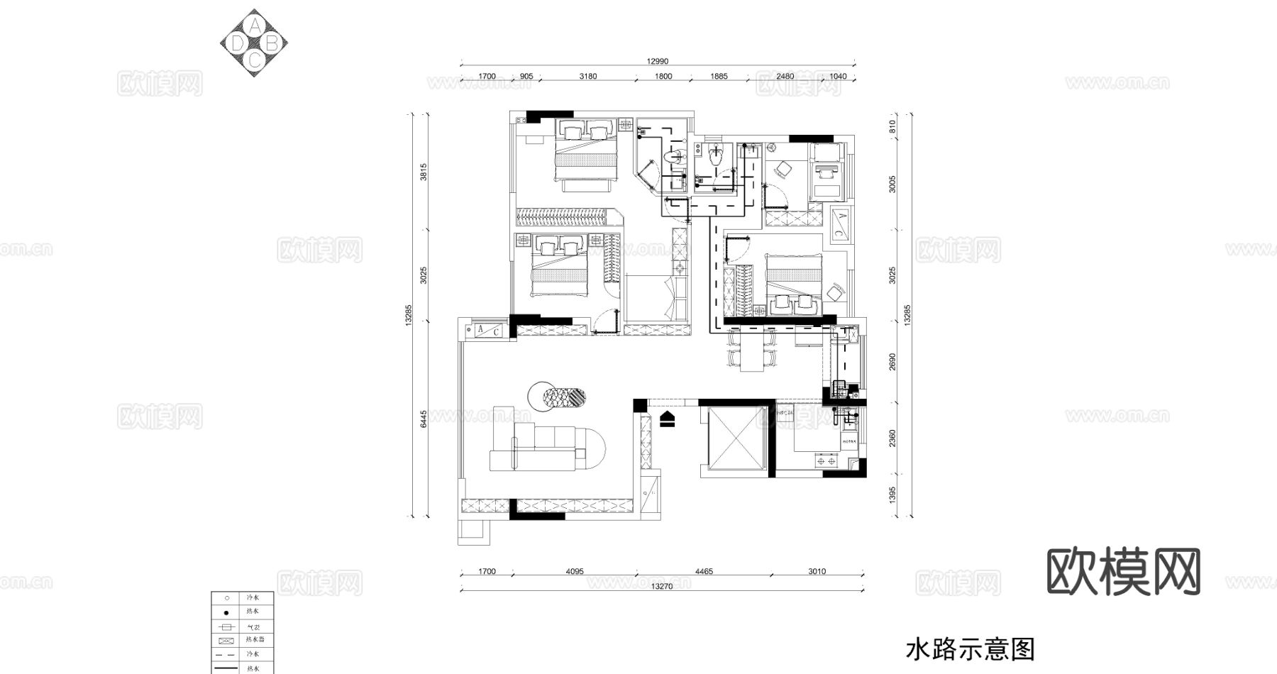 家装CAD平面图