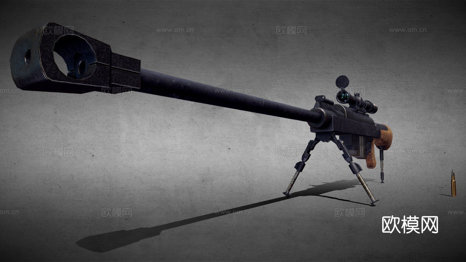 狙击枪su模型下载（渲染图2）