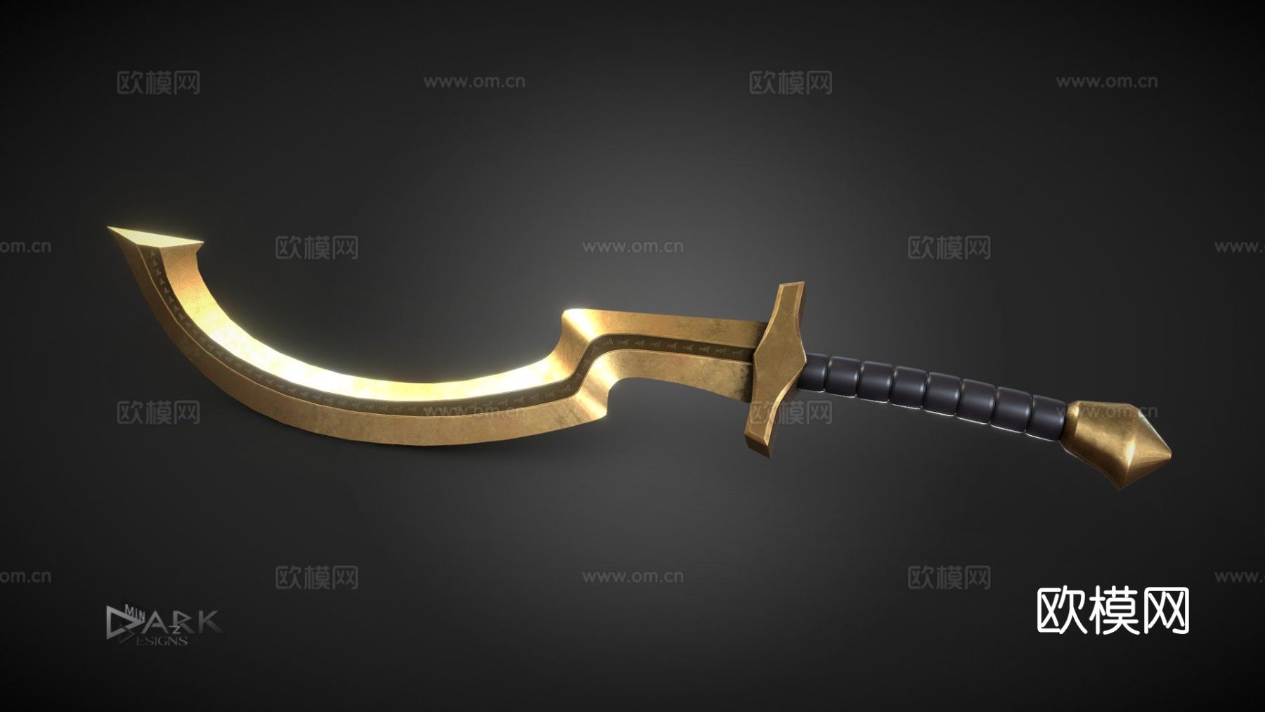 蛇形弯刀su模型下载（渲染图4）
