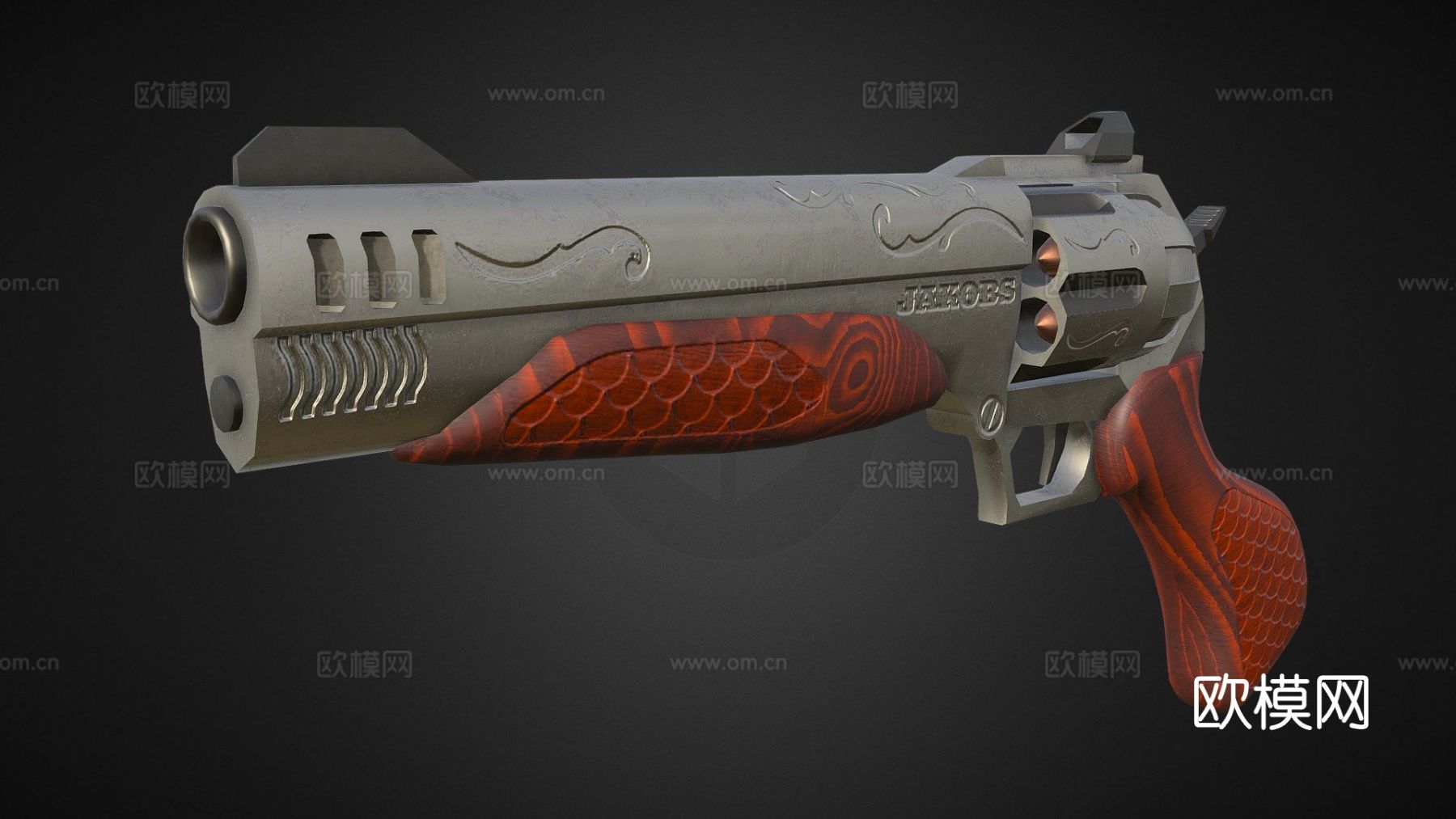 手枪su模型下载（渲染图4）