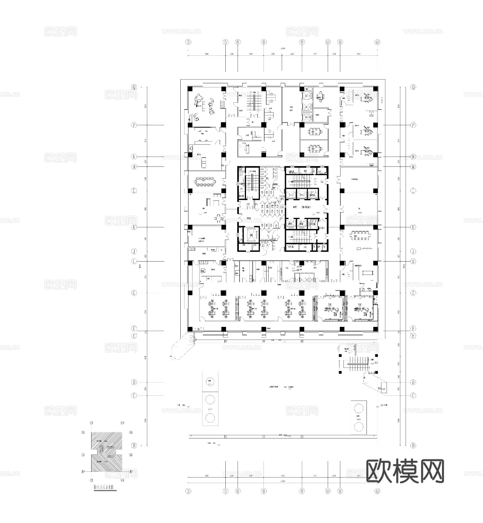 某大学医院教学科研楼CAD电气图