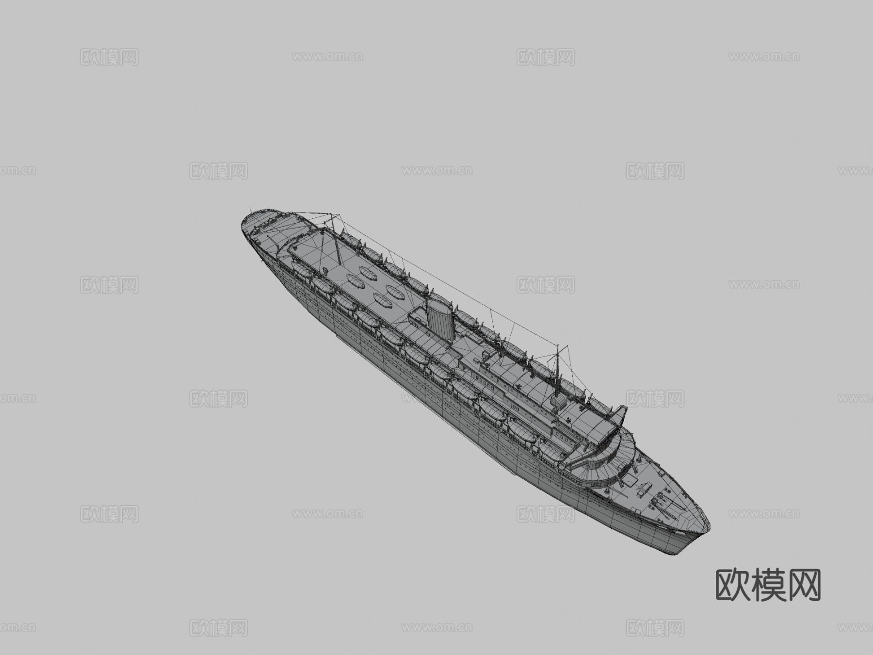 威廉古斯特洛夫号 游轮 轮船 船只3d模型