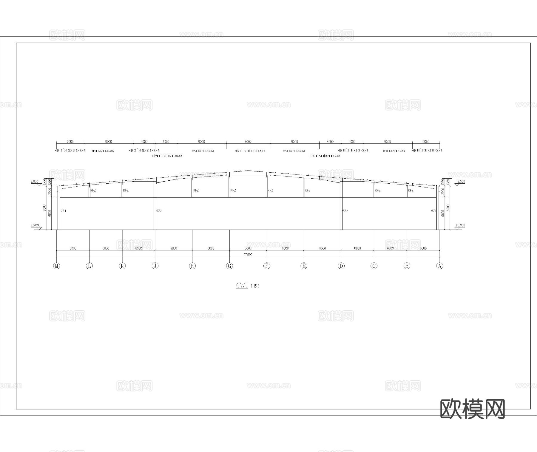 市场工程CAD平面图下载（渲染图6）