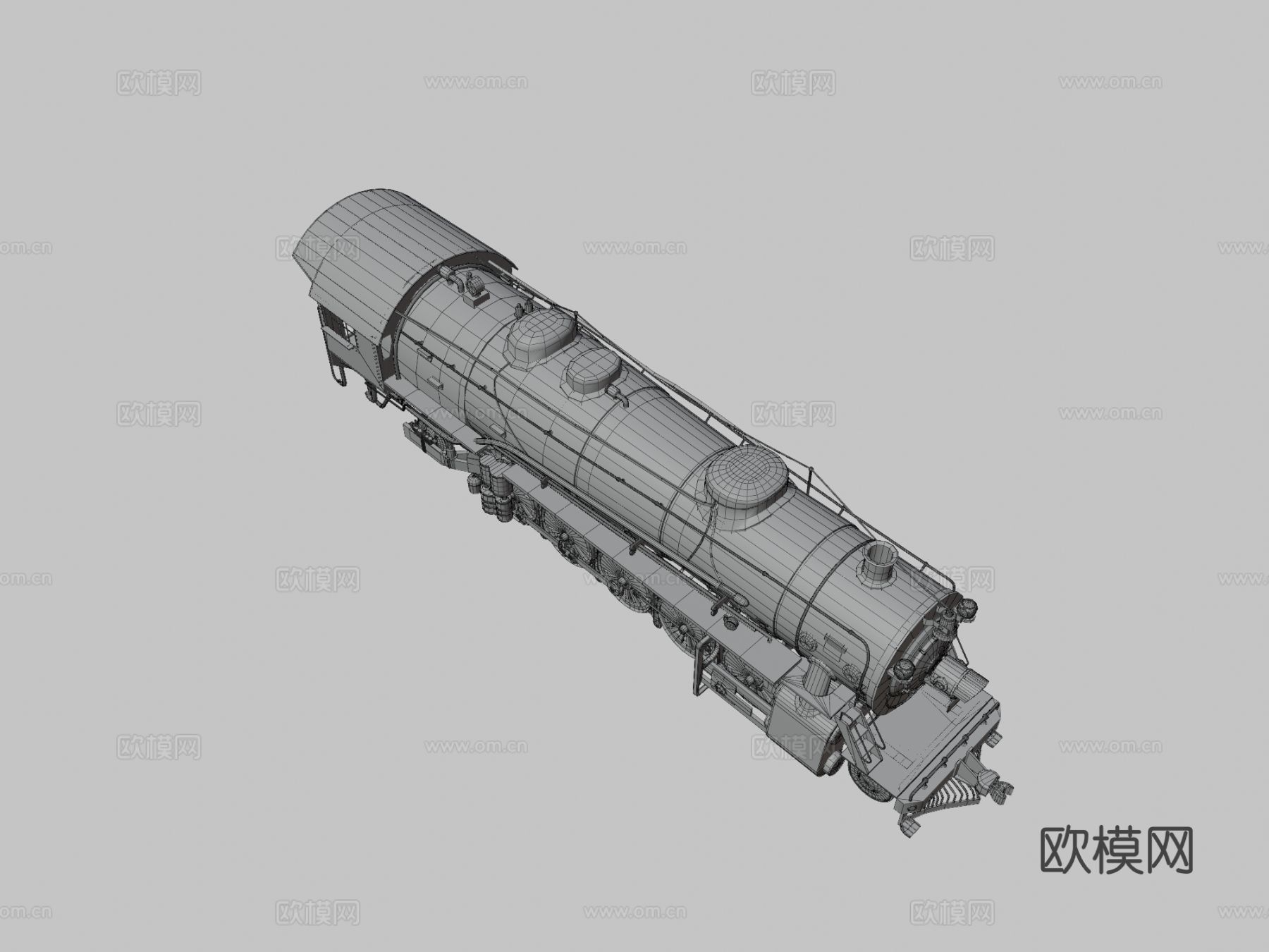 工业风蒸汽火车3d模型