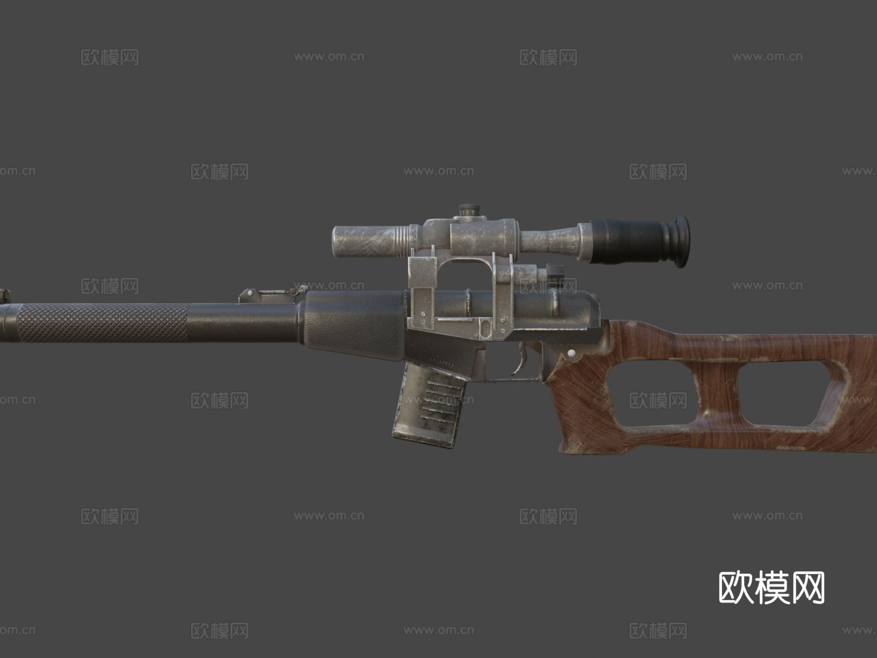 狙击枪su模型下载（渲染图8）
