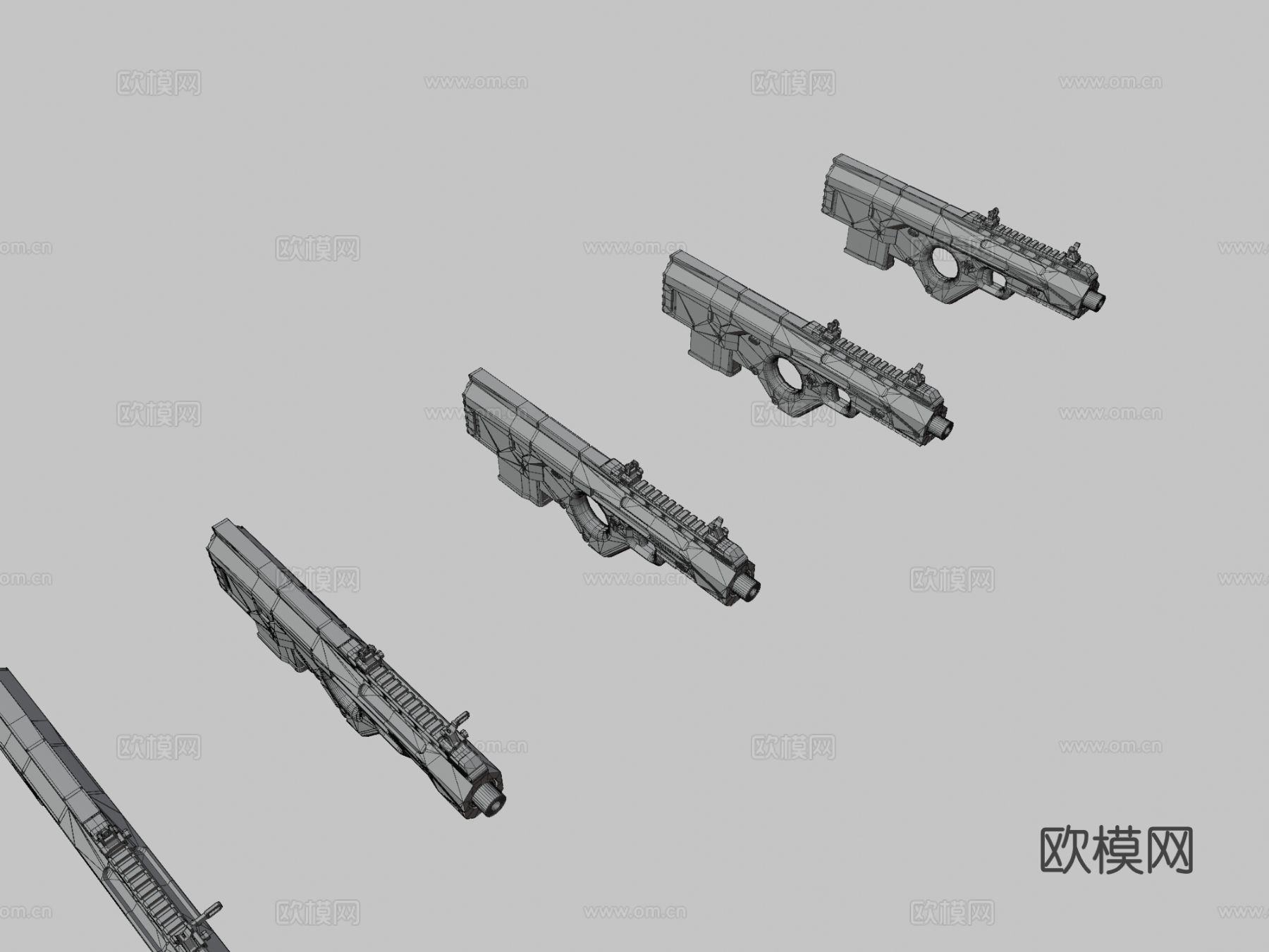 步枪包su模型下载（渲染图3）