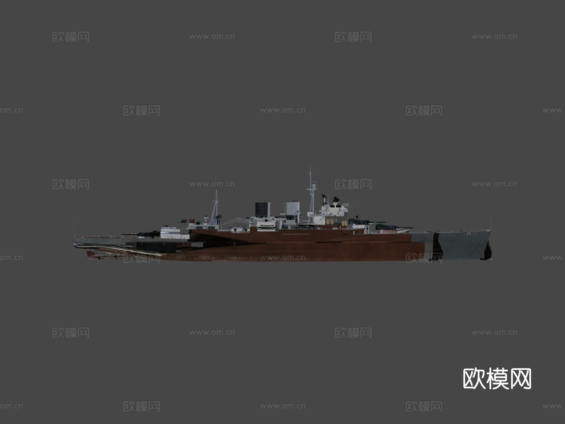 声望船su模型下载（渲染图6）