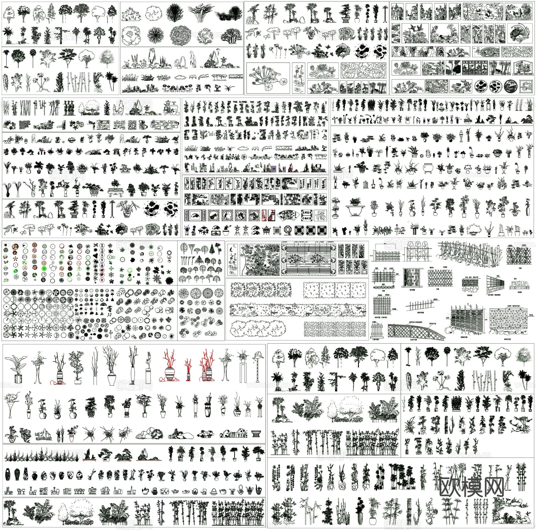 中式素材CAD图库下载