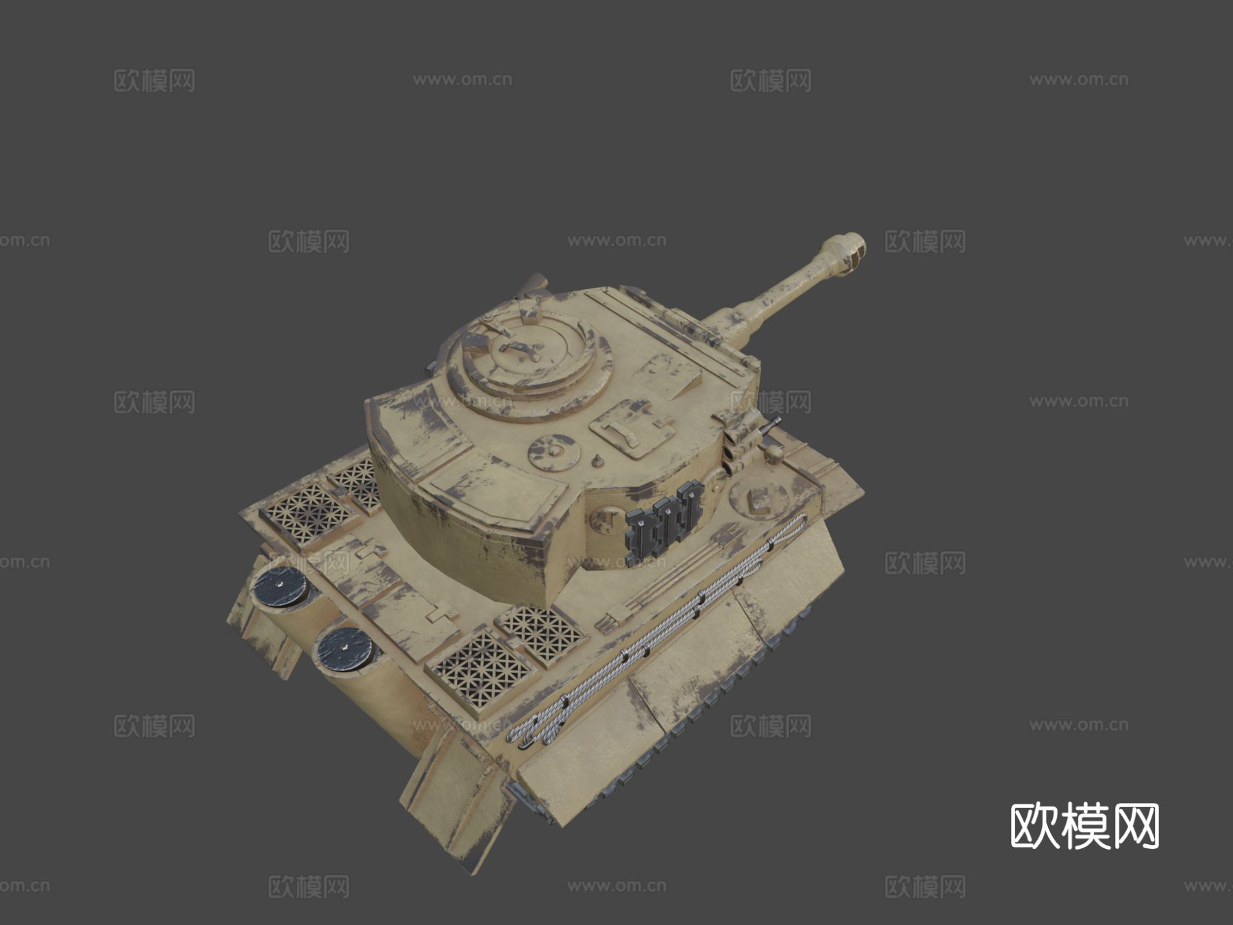 德国坦克su模型下载（渲染图4）