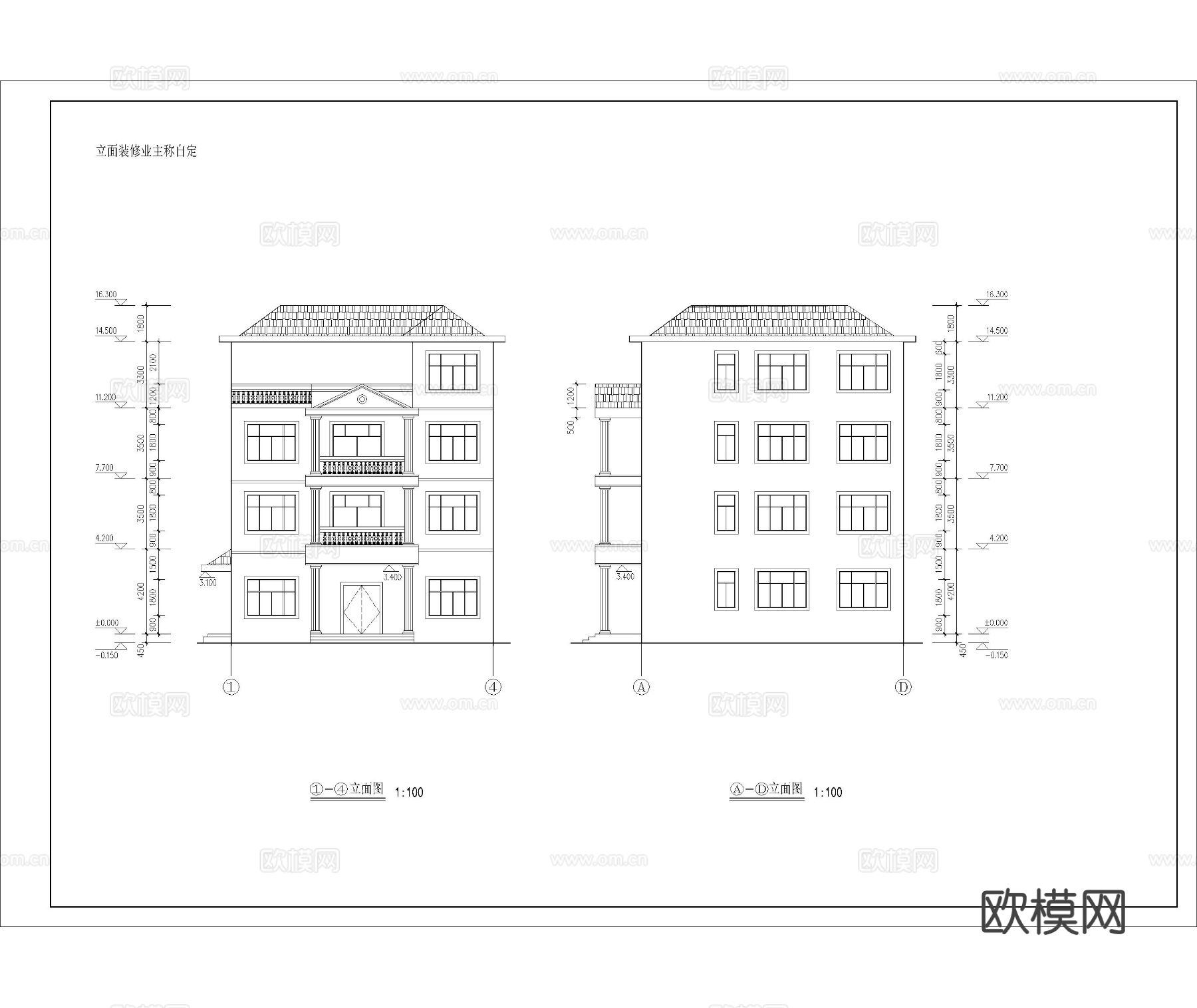 自建房 建筑CAD施工图