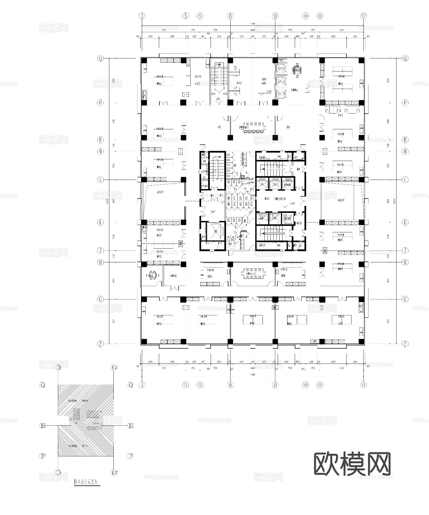 某大学医院教学科研楼CAD电气图