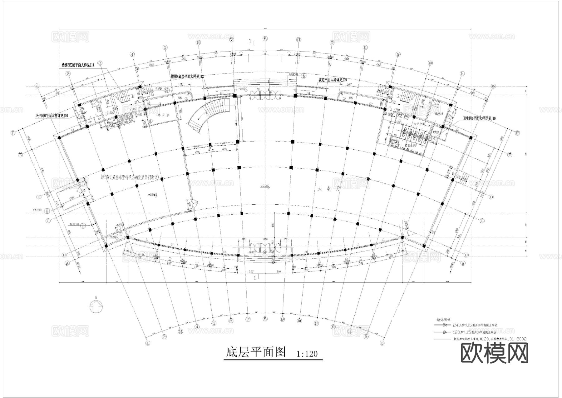 酒店CAD平面图