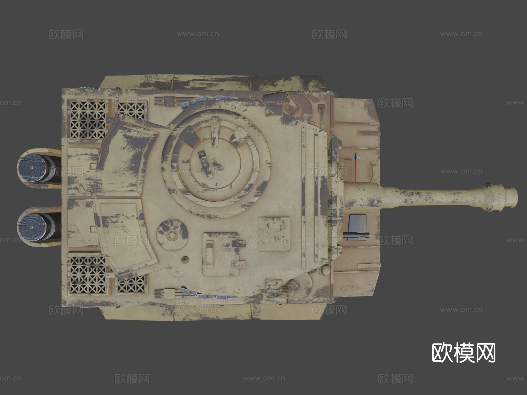 德国坦克su模型下载（渲染图7）