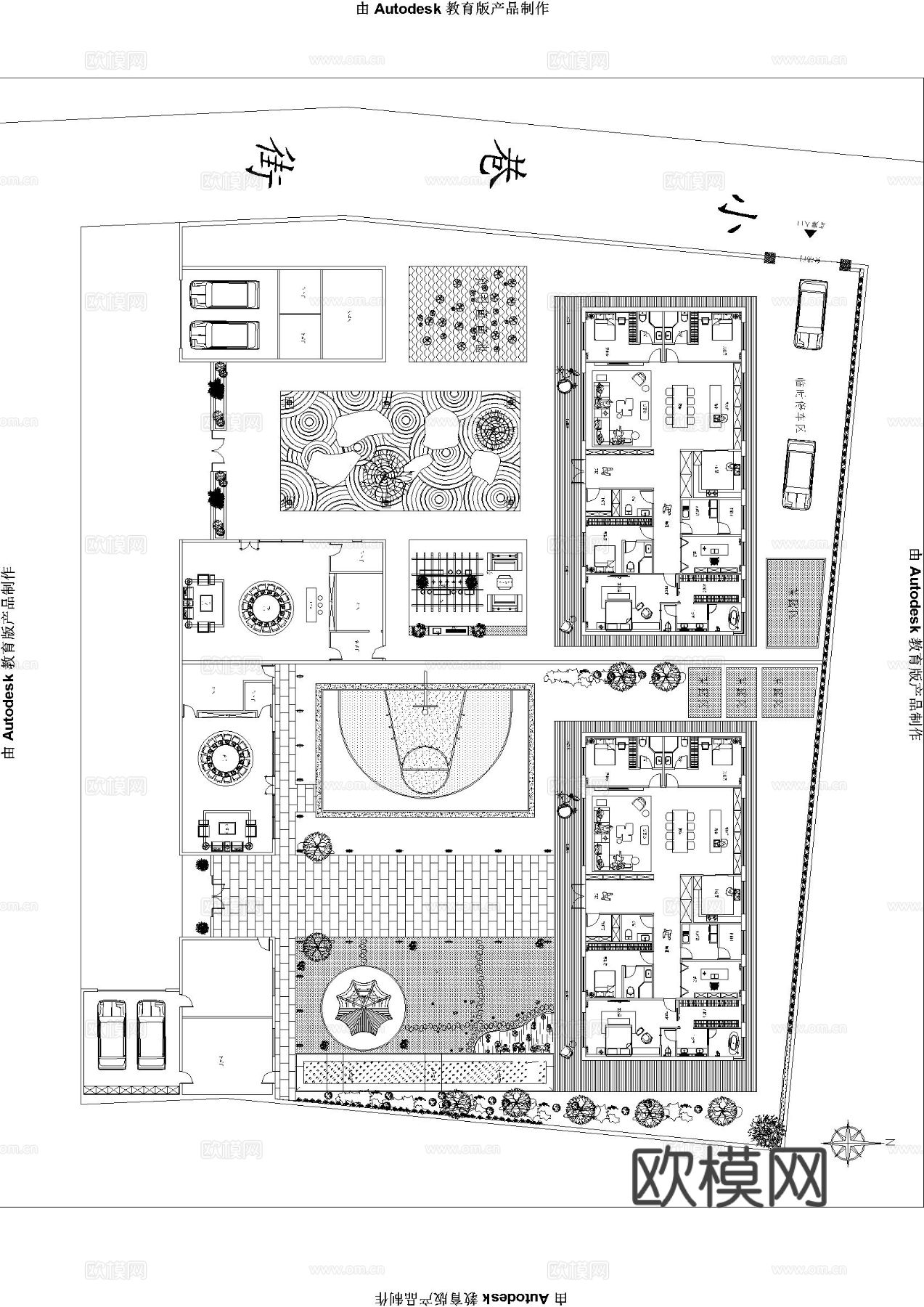 3600平米建筑CAD平面图