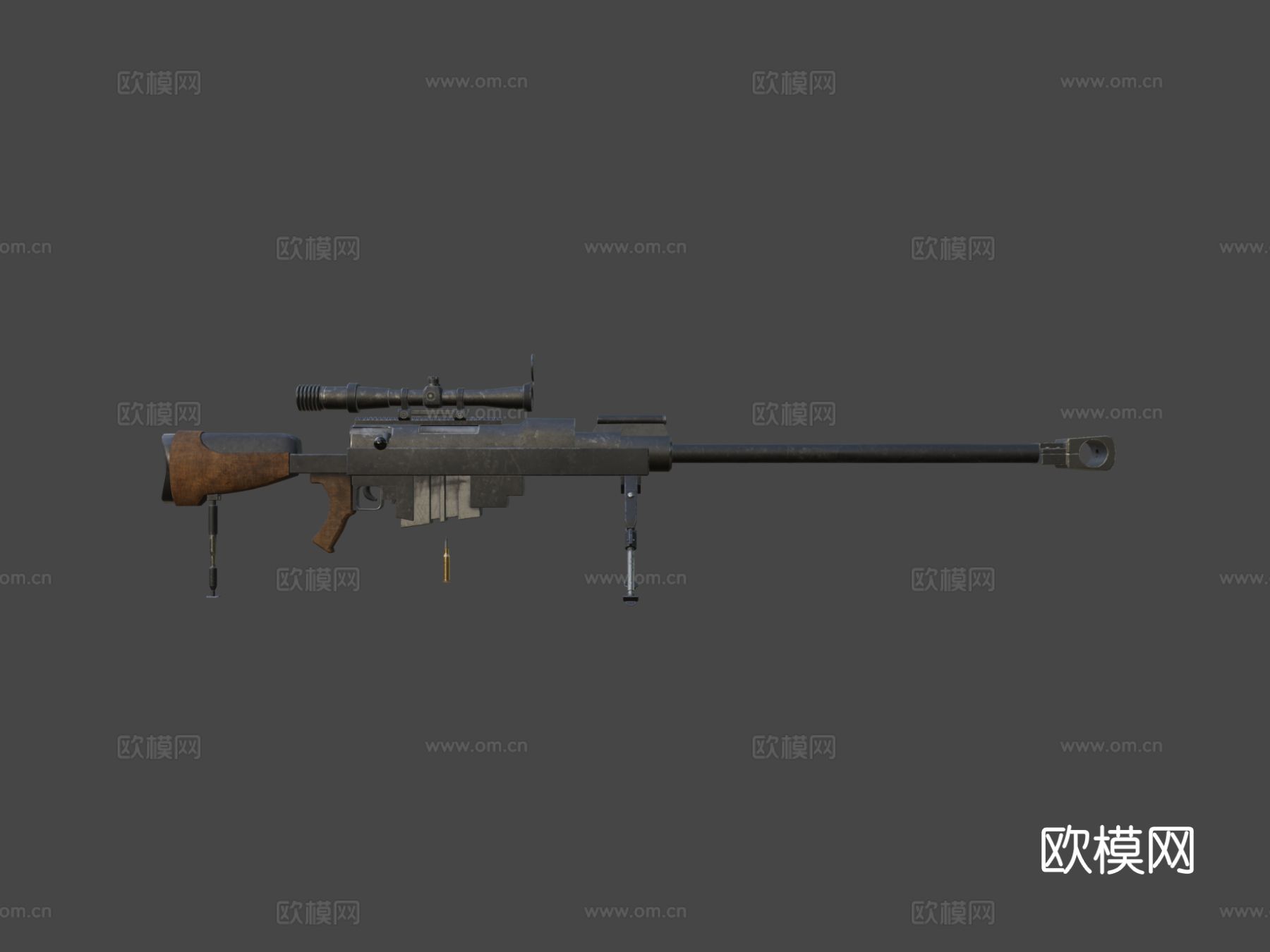狙击枪su模型下载（渲染图5）