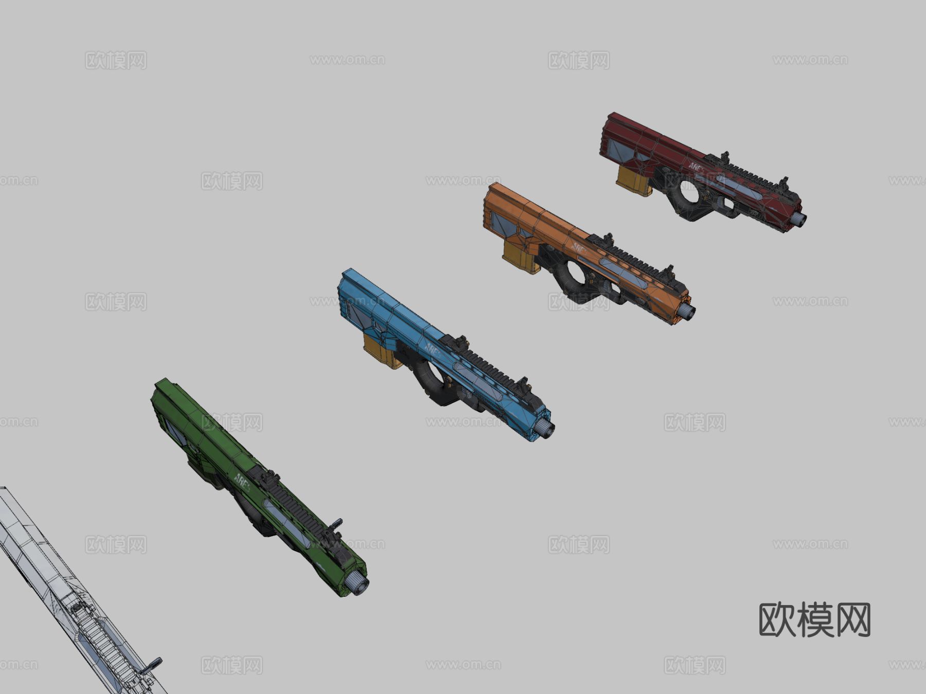 步枪包su模型下载（渲染图2）