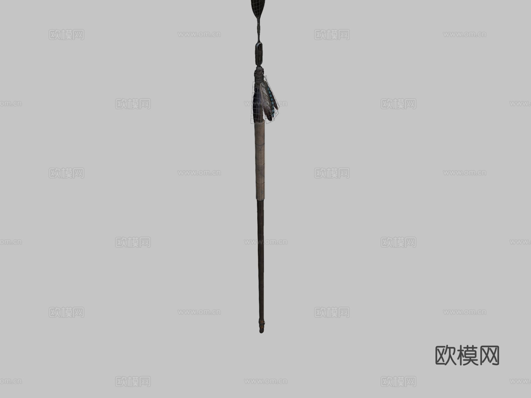 部落矛su模型下载（渲染图1）