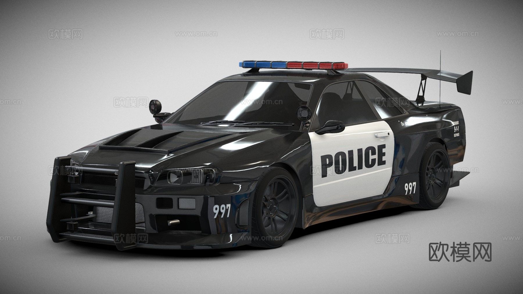 GT-RR34 警车3d模型