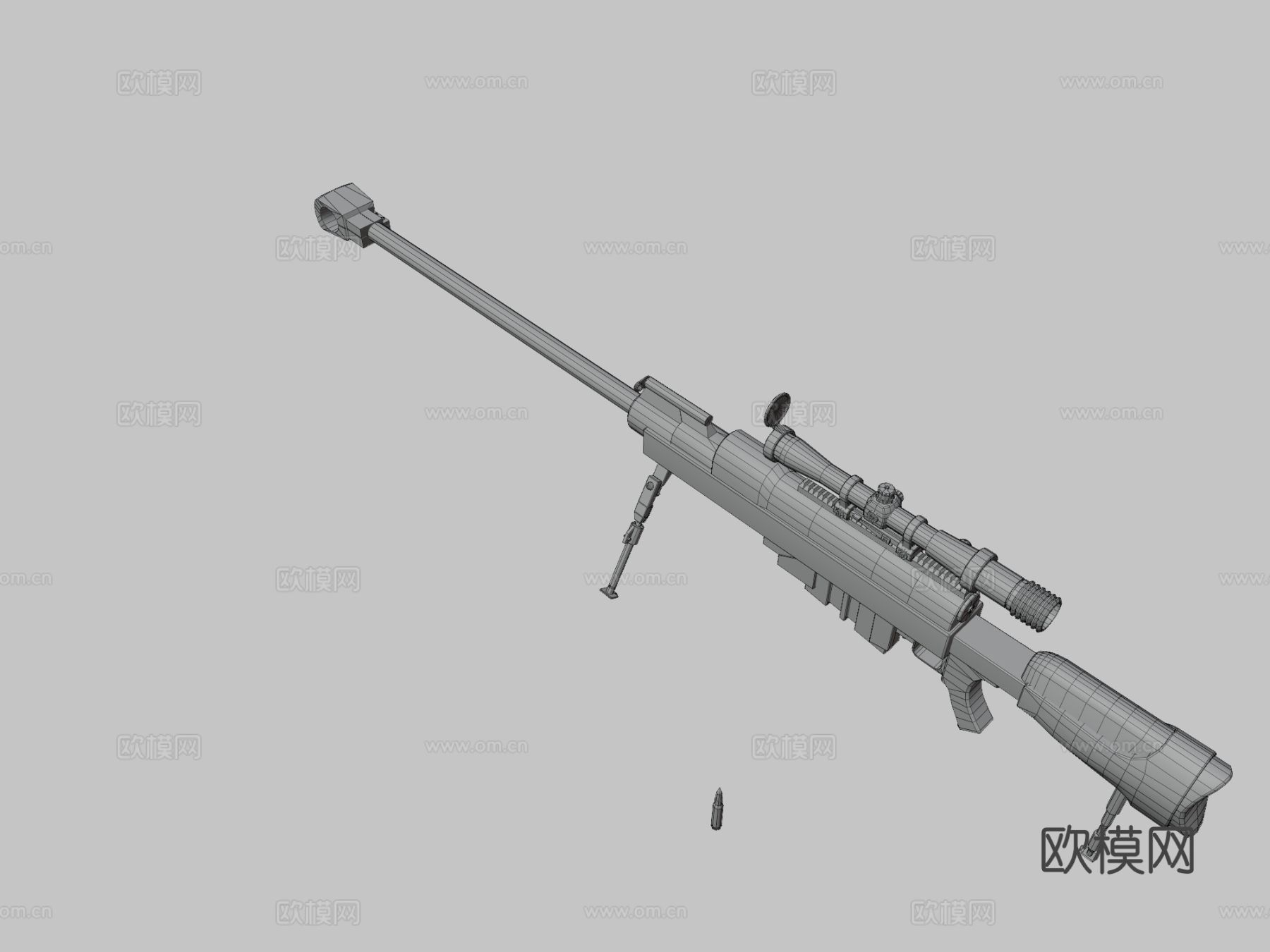 狙击枪su模型下载（渲染图4）