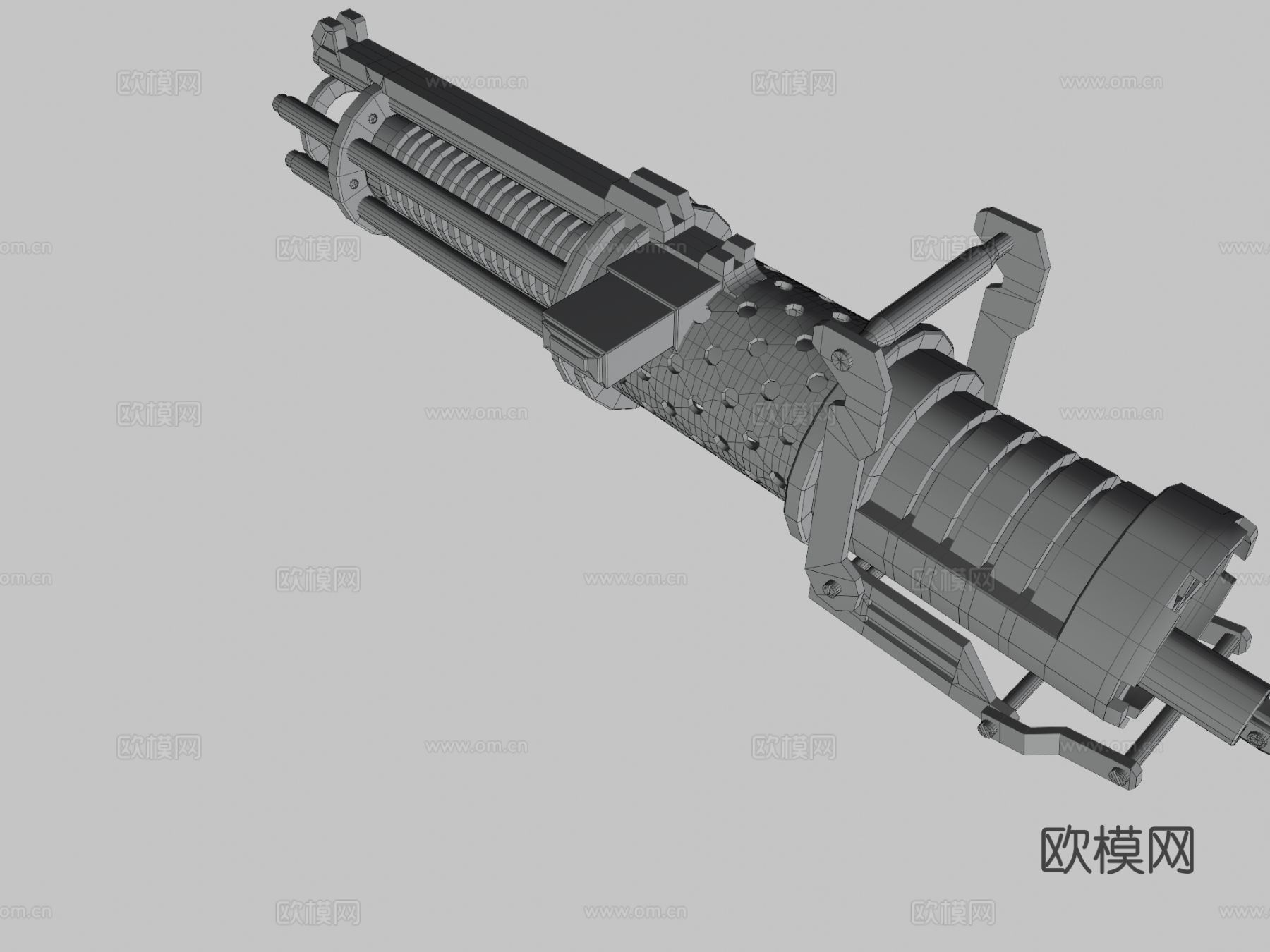 旋转爆破炮弹 榴弹发射器su模型