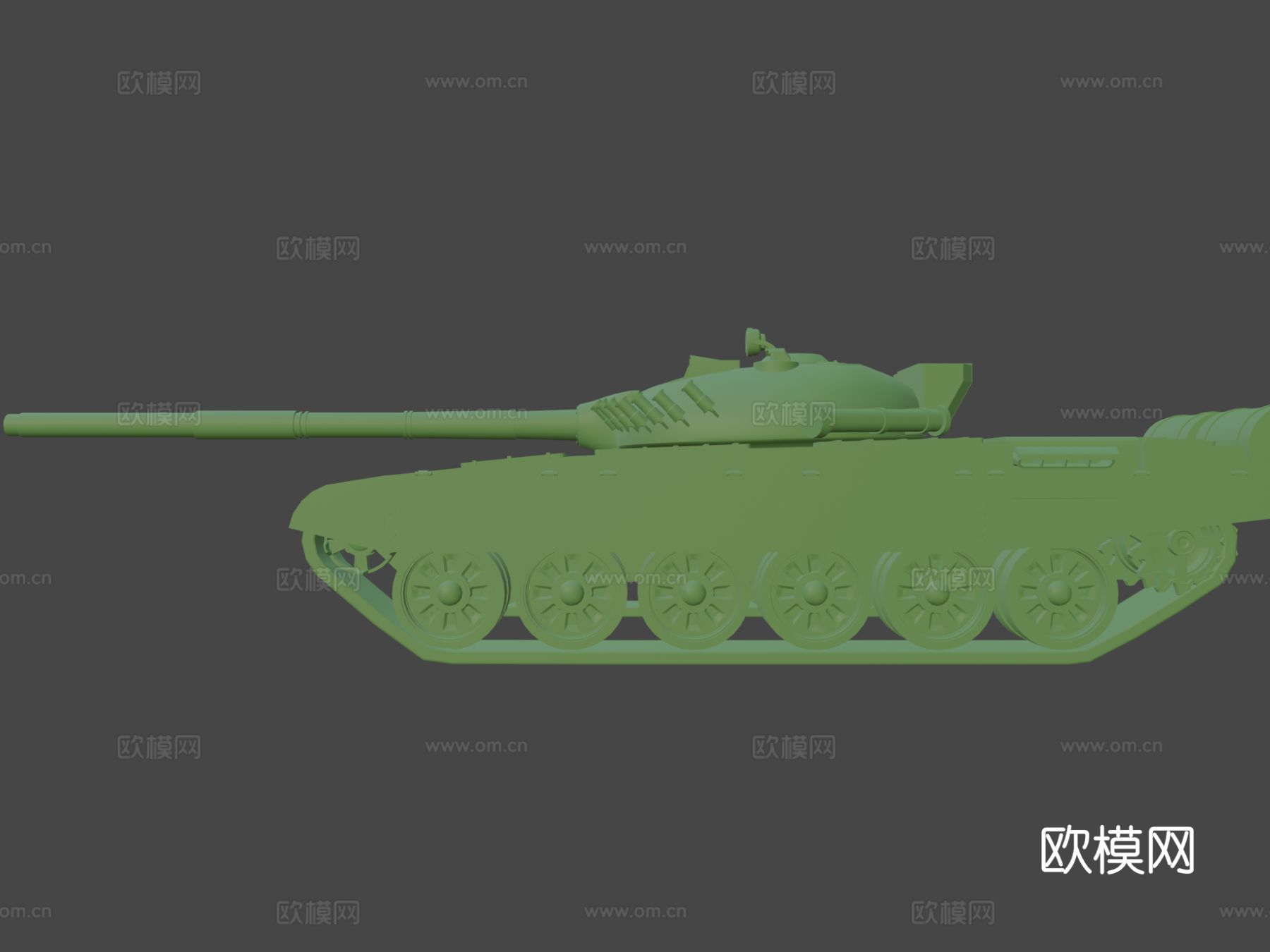 科幻坦克 装甲车 炮弹车su模型下载（渲染图6）