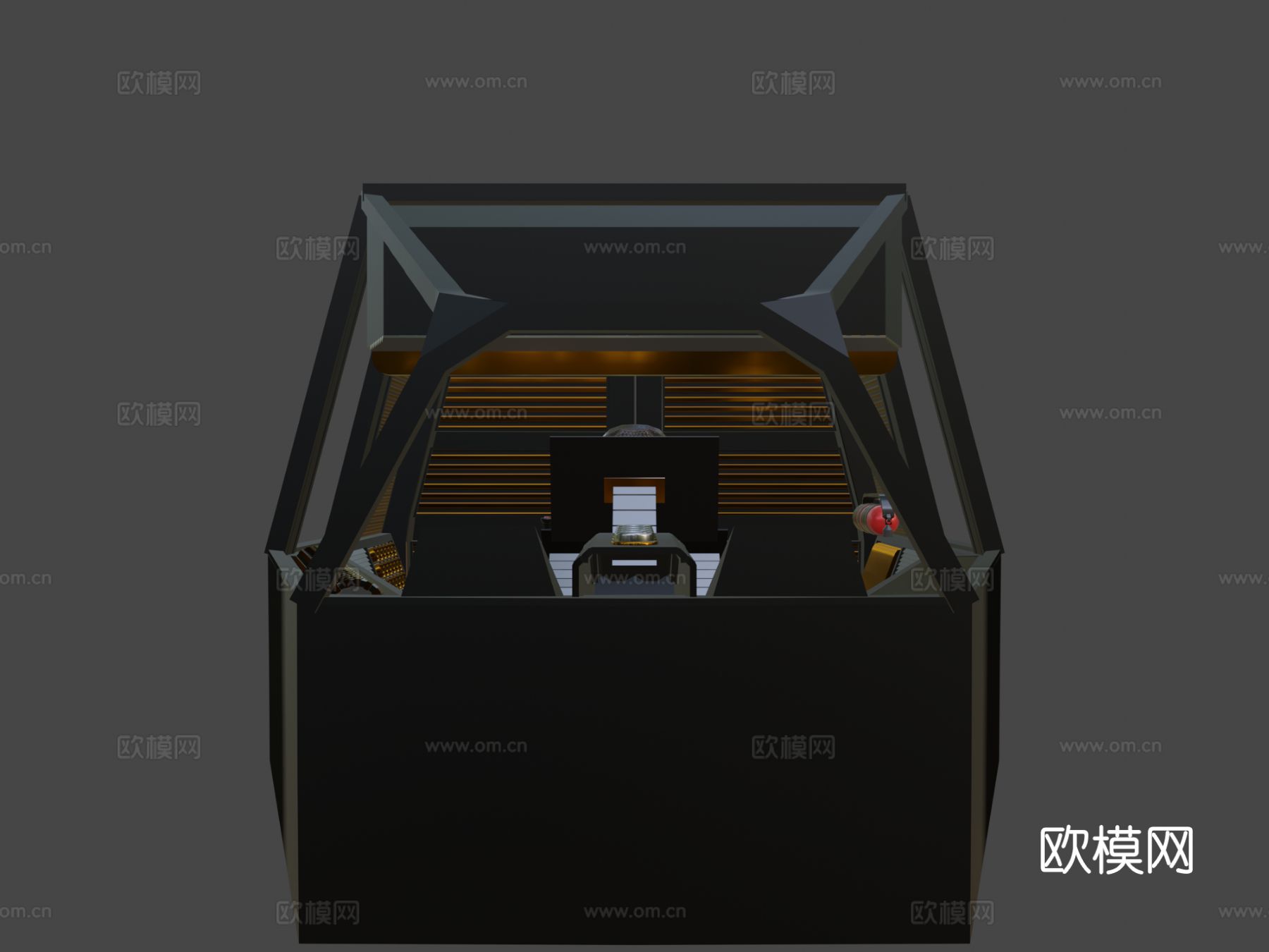 科幻驾驶舱 战斗机驾驶舱su模型