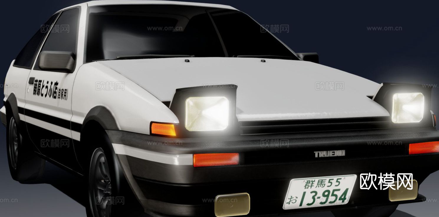 丰田卡罗拉 AE86汽车su模型