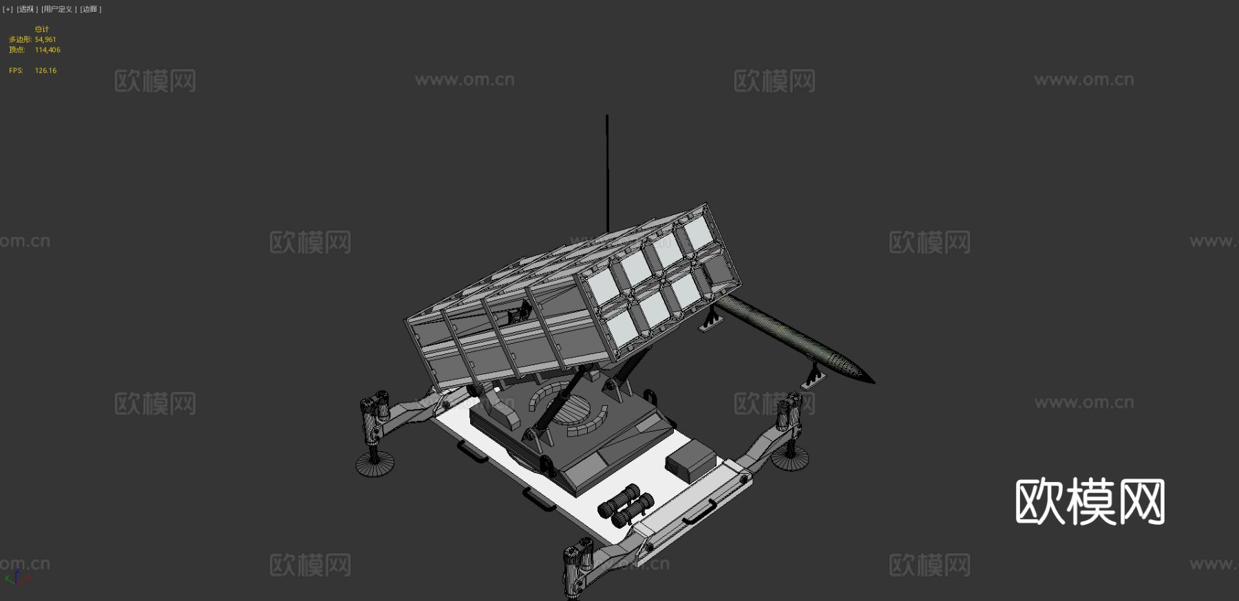 导弹发射器 榴弹发射器su模型