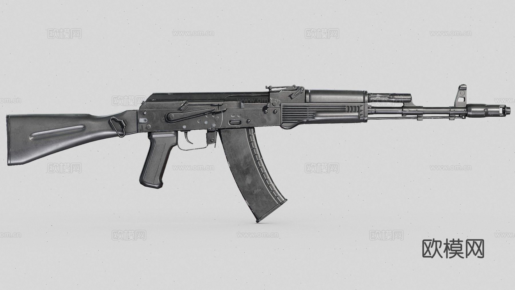 AK 74M步枪 枪支 枪械su模型下载（渲染图2）
