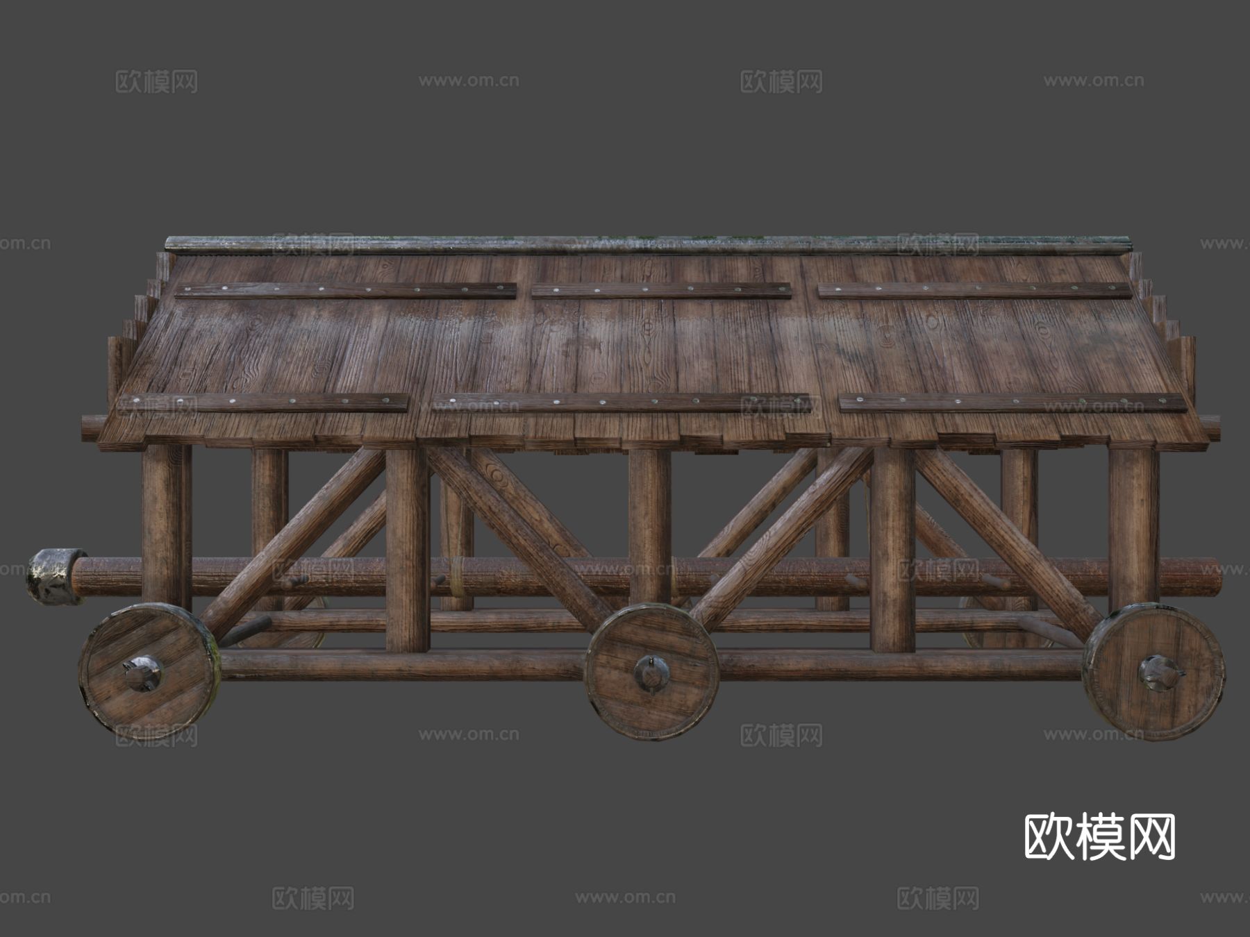 攻城槌 攻城车su模型下载（渲染图4）