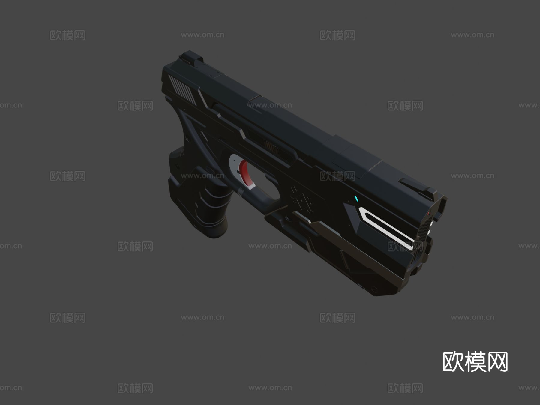 SA手枪 短枪 枪支su模型下载（渲染图6）