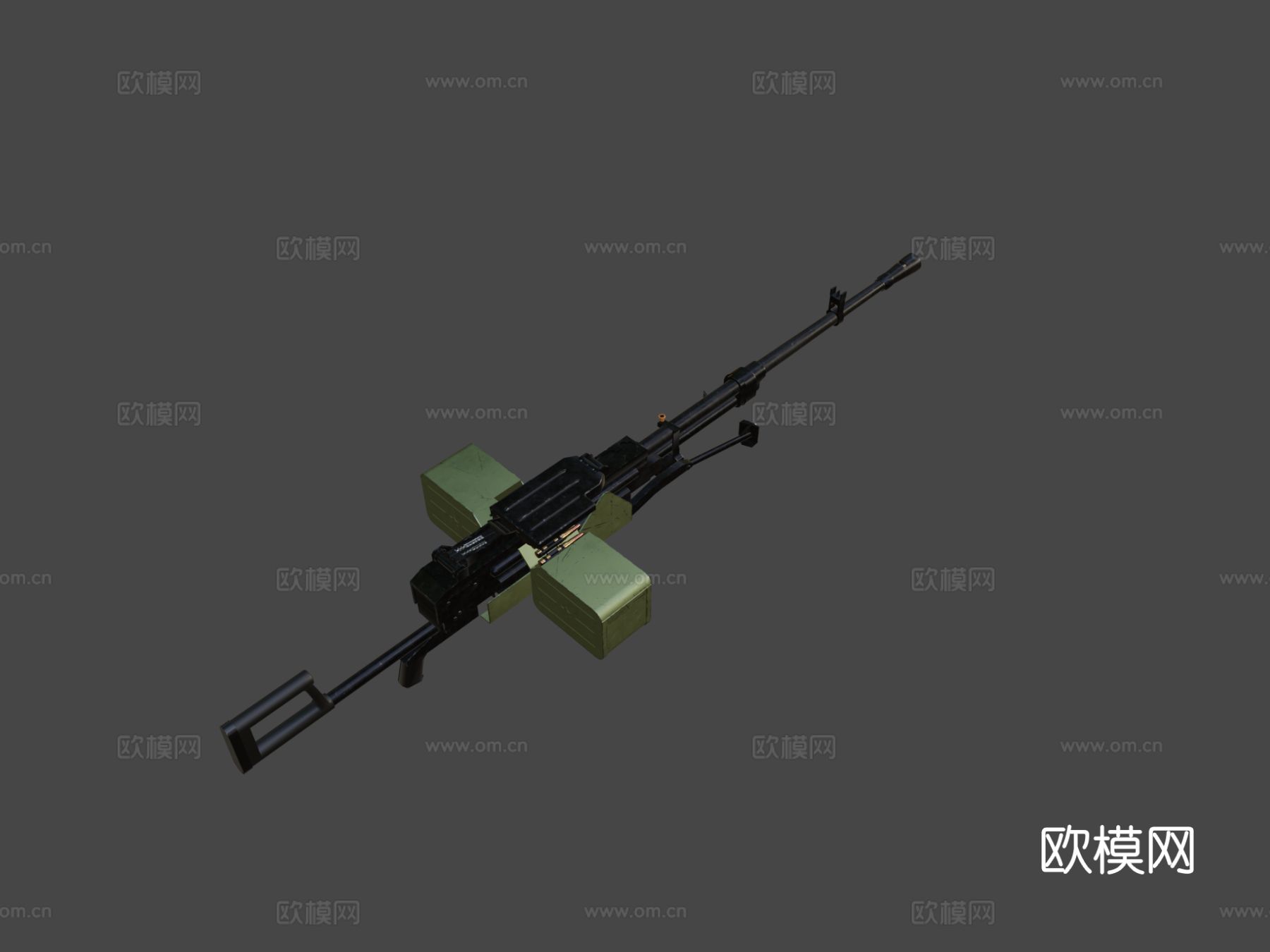 重机枪 枪支 枪械su模型下载（渲染图5）