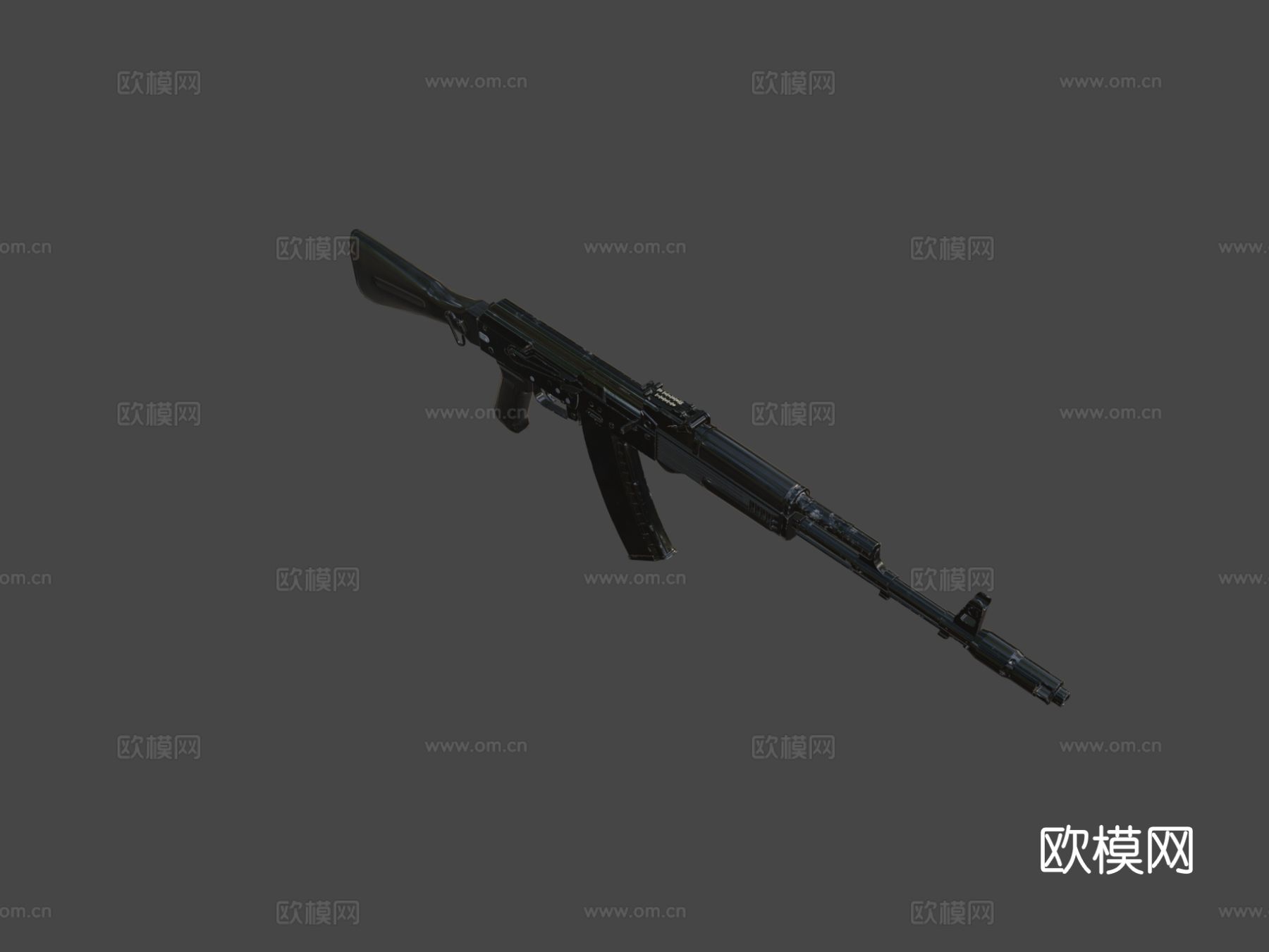 AK 74M步枪 枪支 枪械su模型下载（渲染图4）