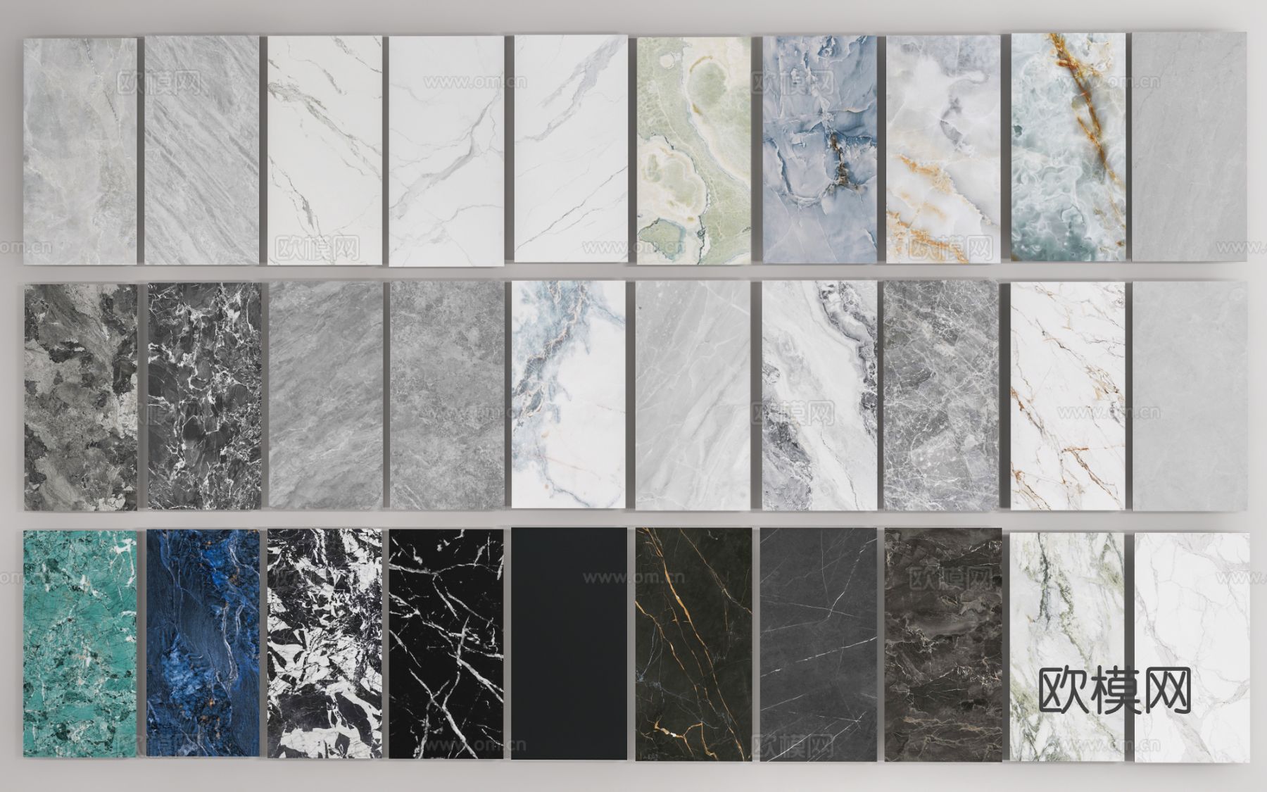 石材护墙板 大理石墙饰板su模型下载（渲染图2）