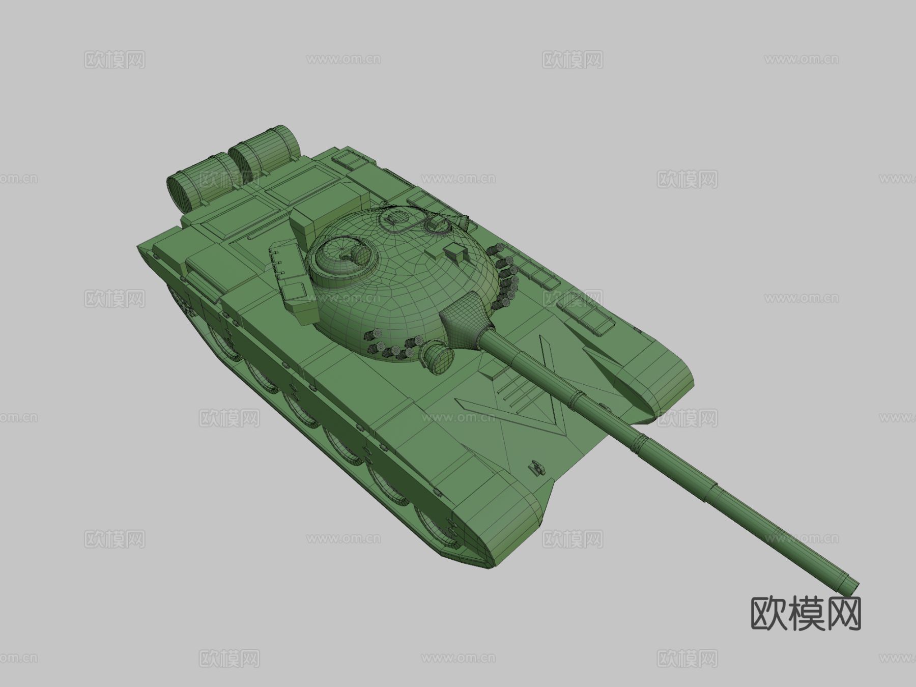 科幻坦克 装甲车 炮弹车su模型下载（渲染图1）